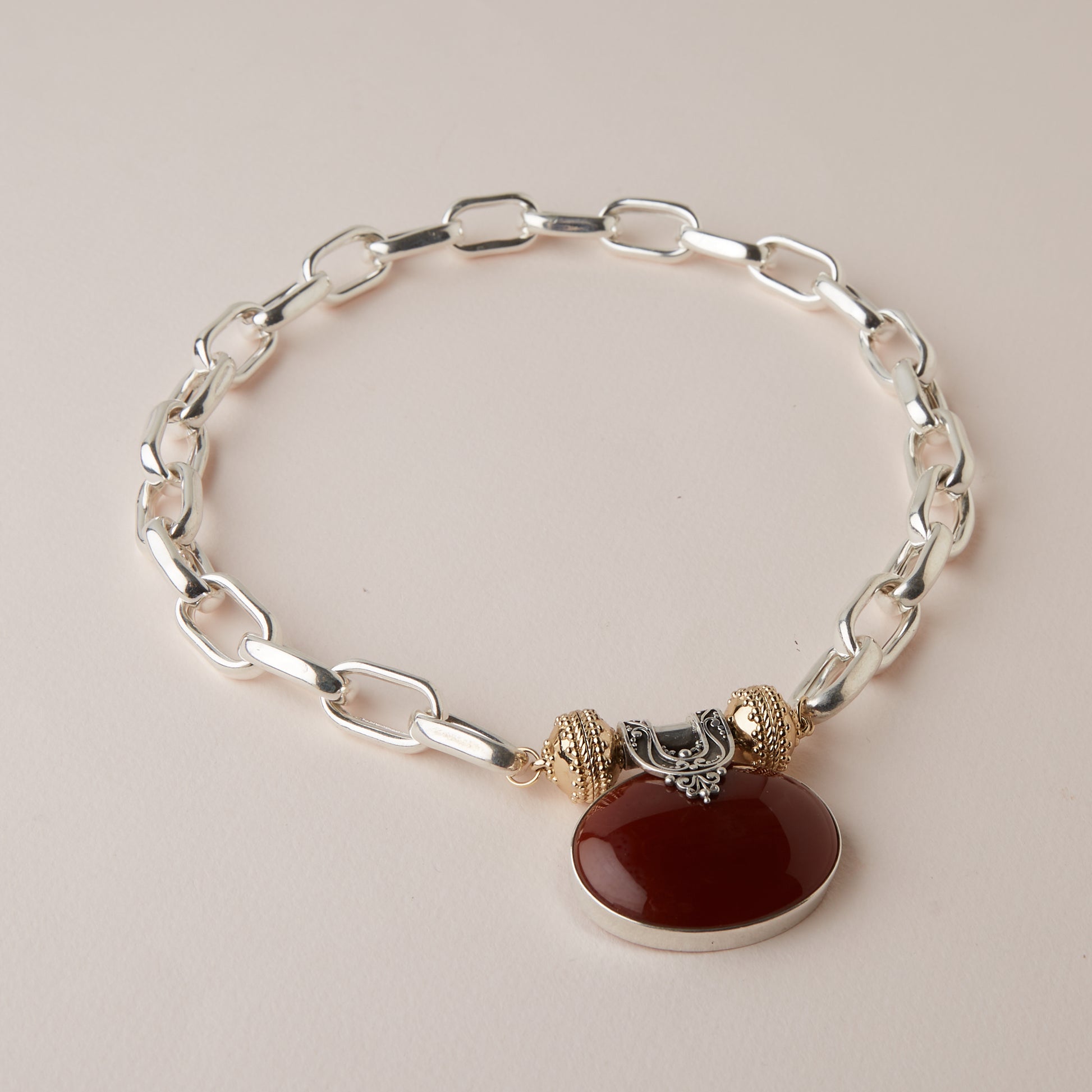 Red Carnelian Oval Cabochon Centerpiece
