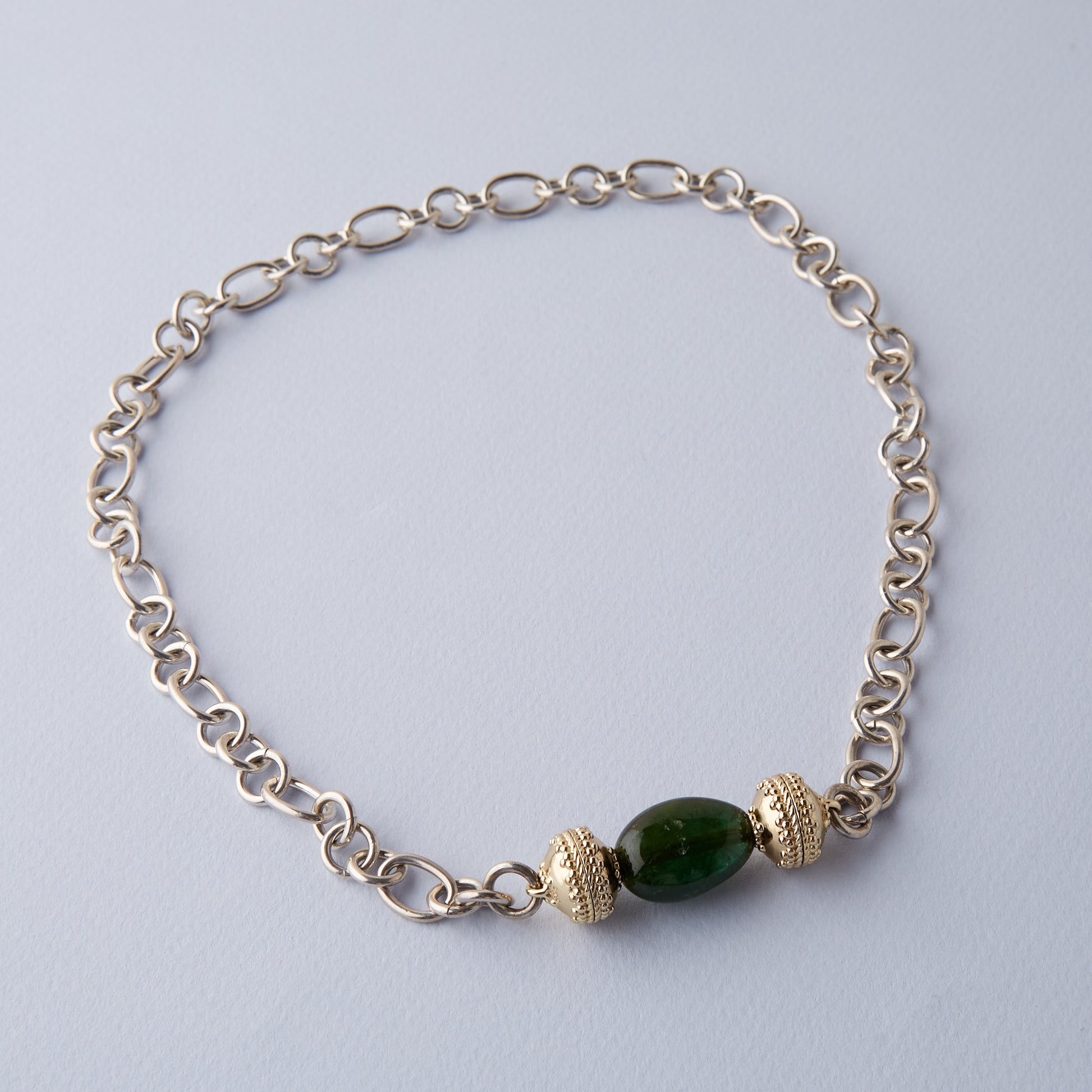 Candy Dark Green Tourmaline Centerpiece