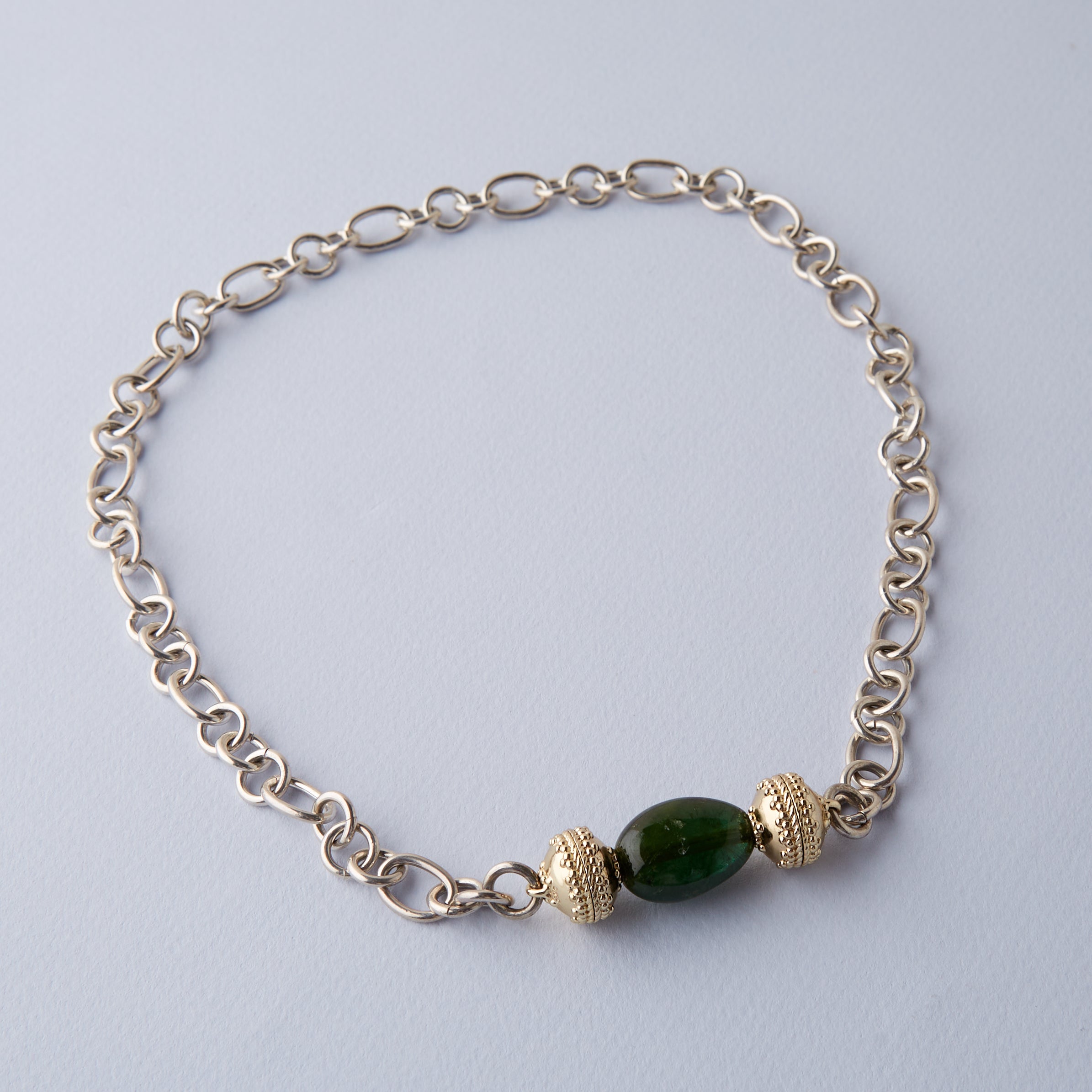 Candy Dark Green Tourmaline Centerpiece