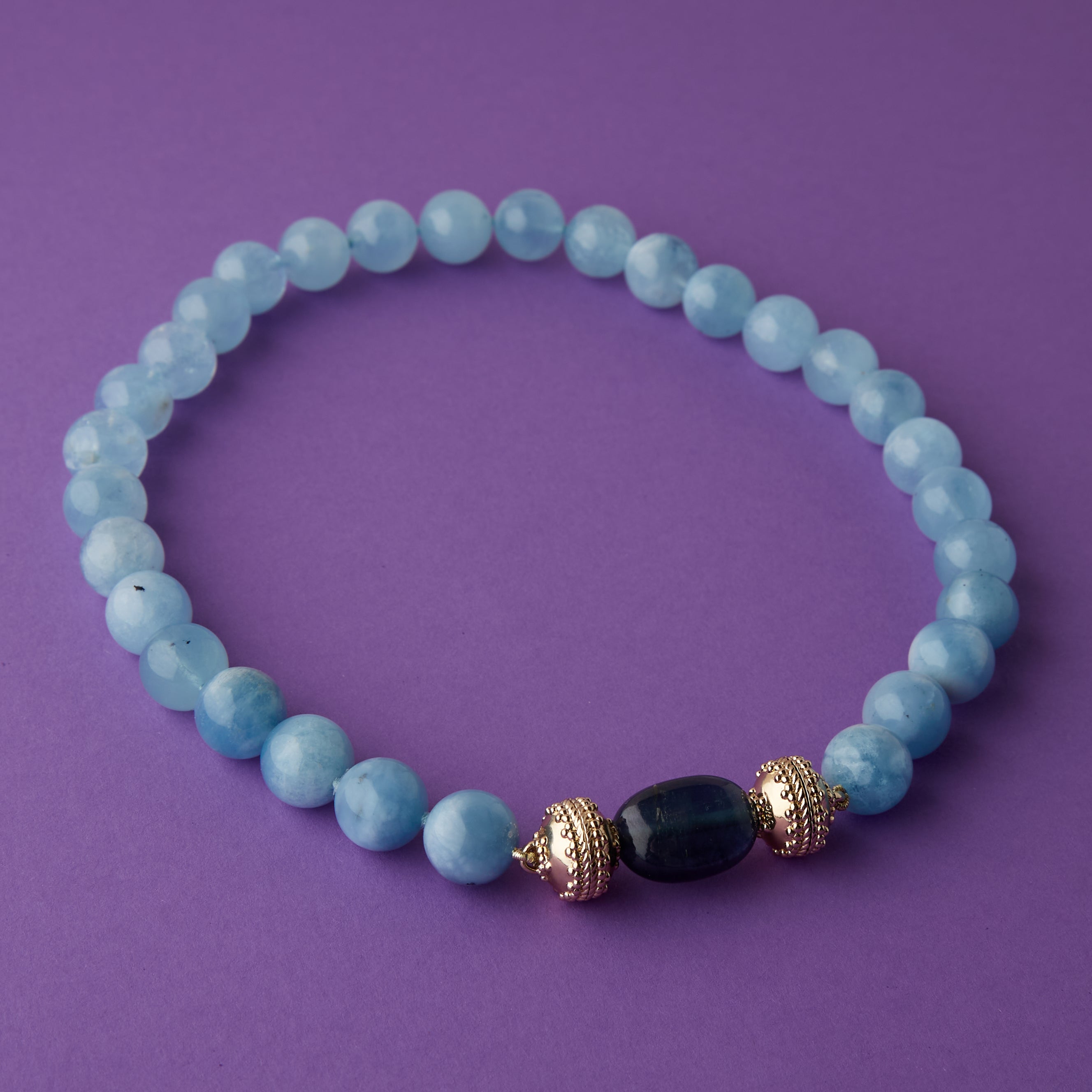 Candy Dark Blue Tourmaline Centerpiece