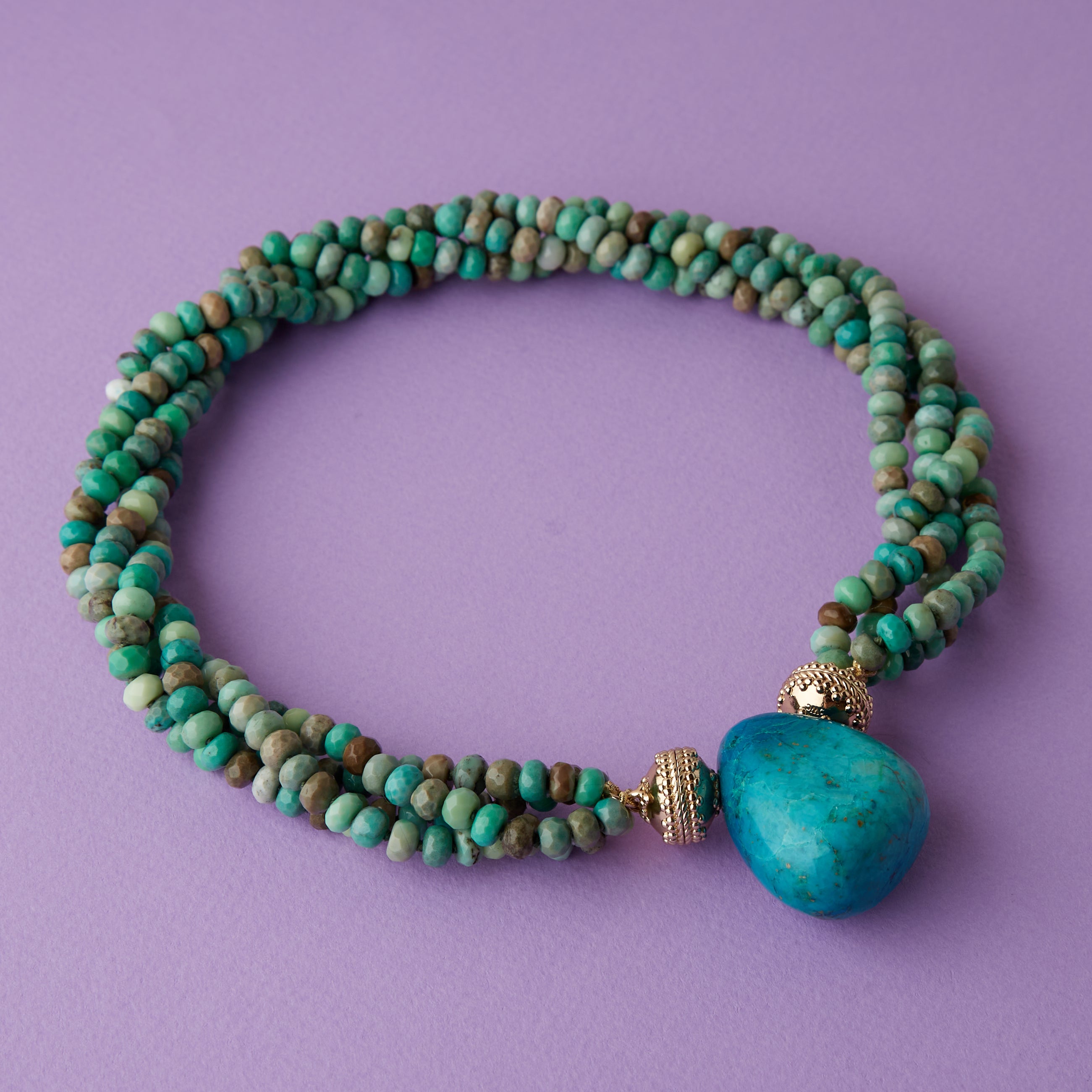 Chrysocolla Pebble Centerpiece