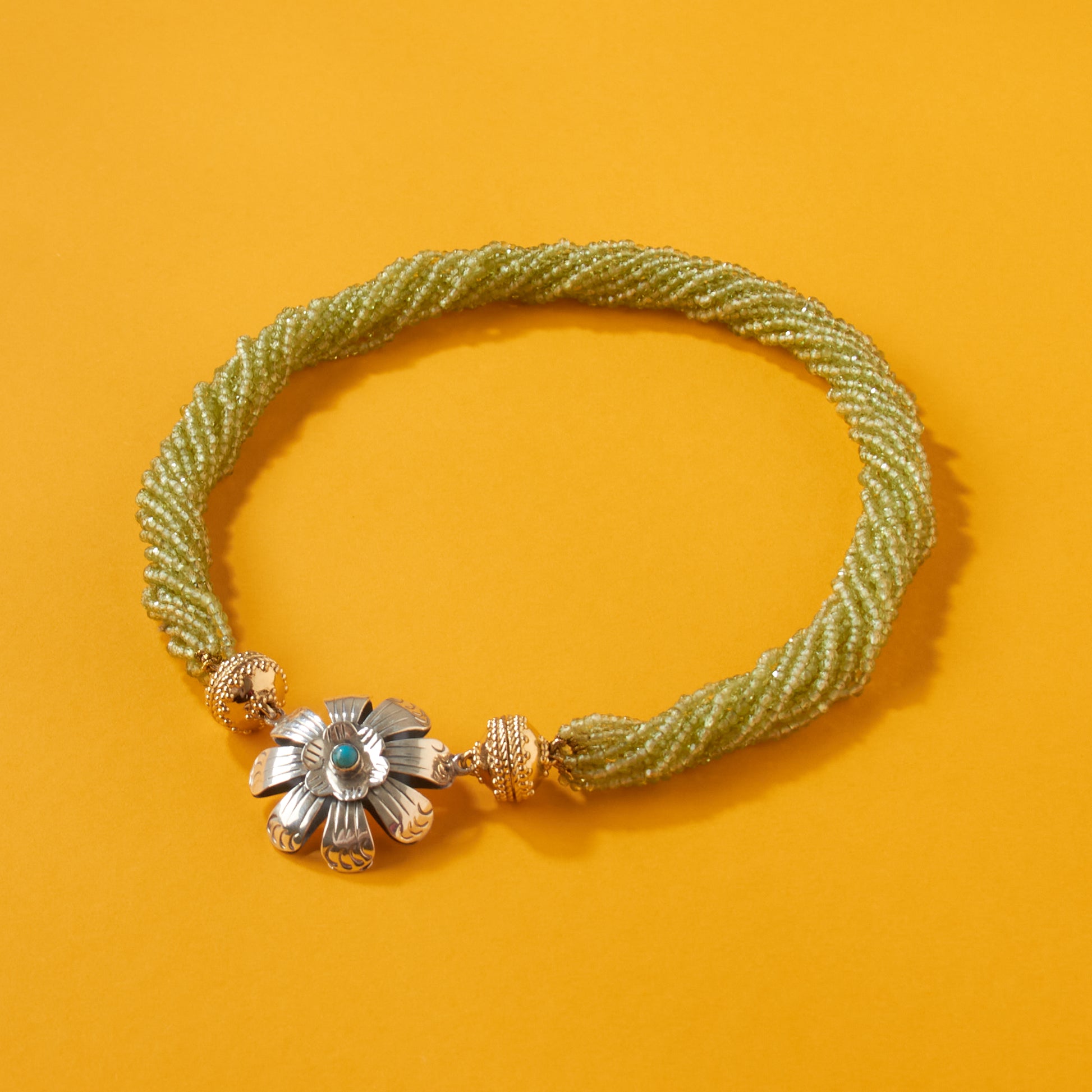 Michel Peridot Multistrand Necklace