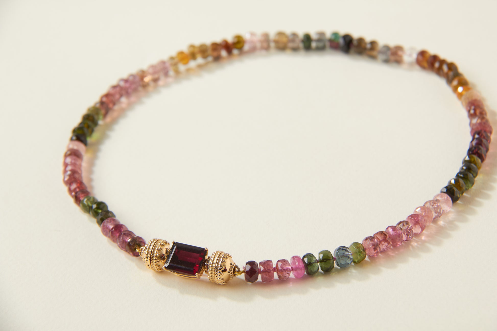 18K Red Garnet Faceted Mini Centerpiece