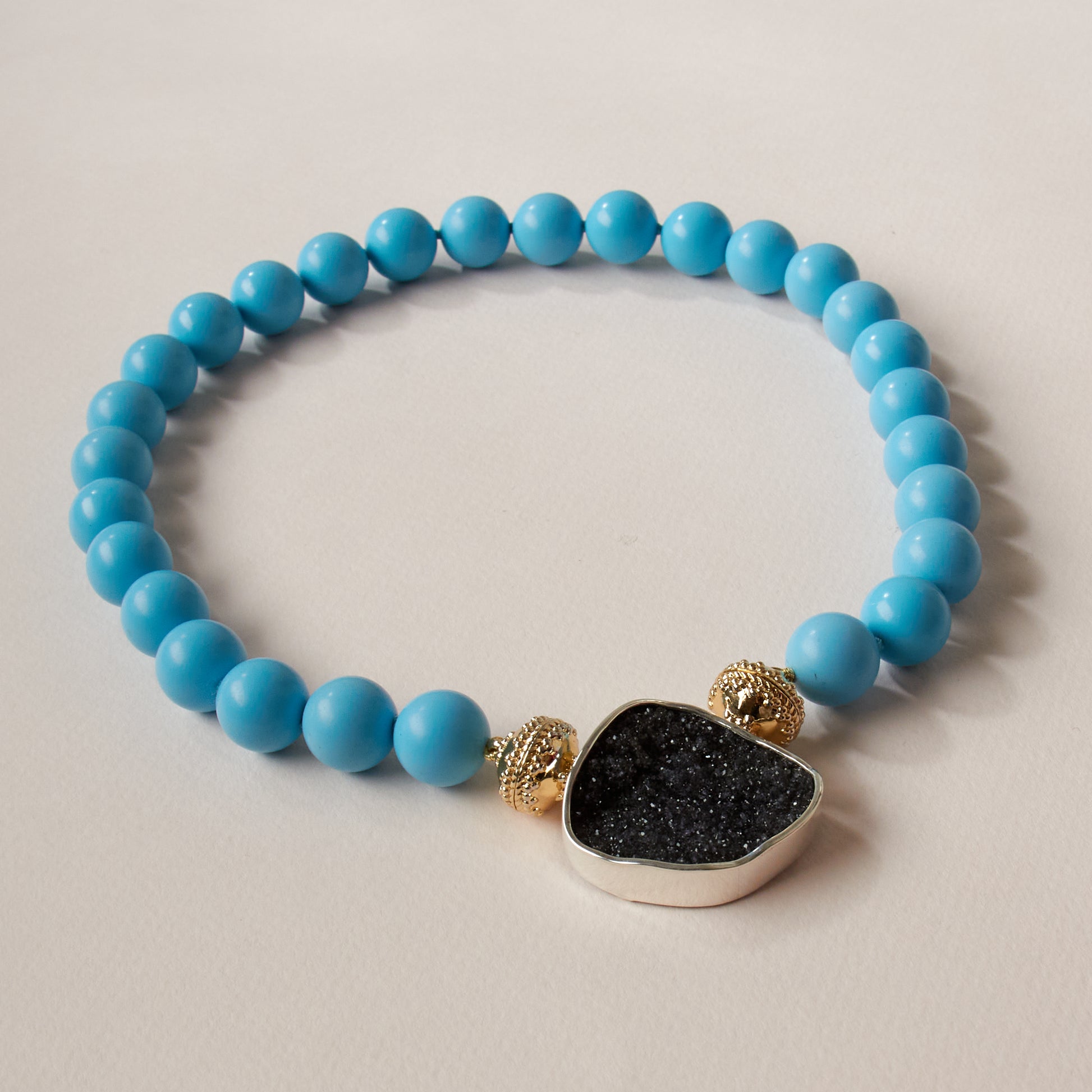 Victoire 14mm Reconstituted Turquoise Necklace