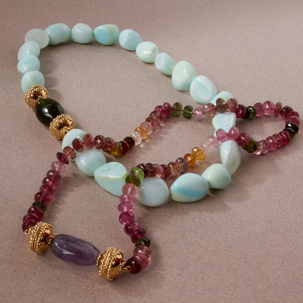 Candy Deep Purple Tourmaline Centerpiece