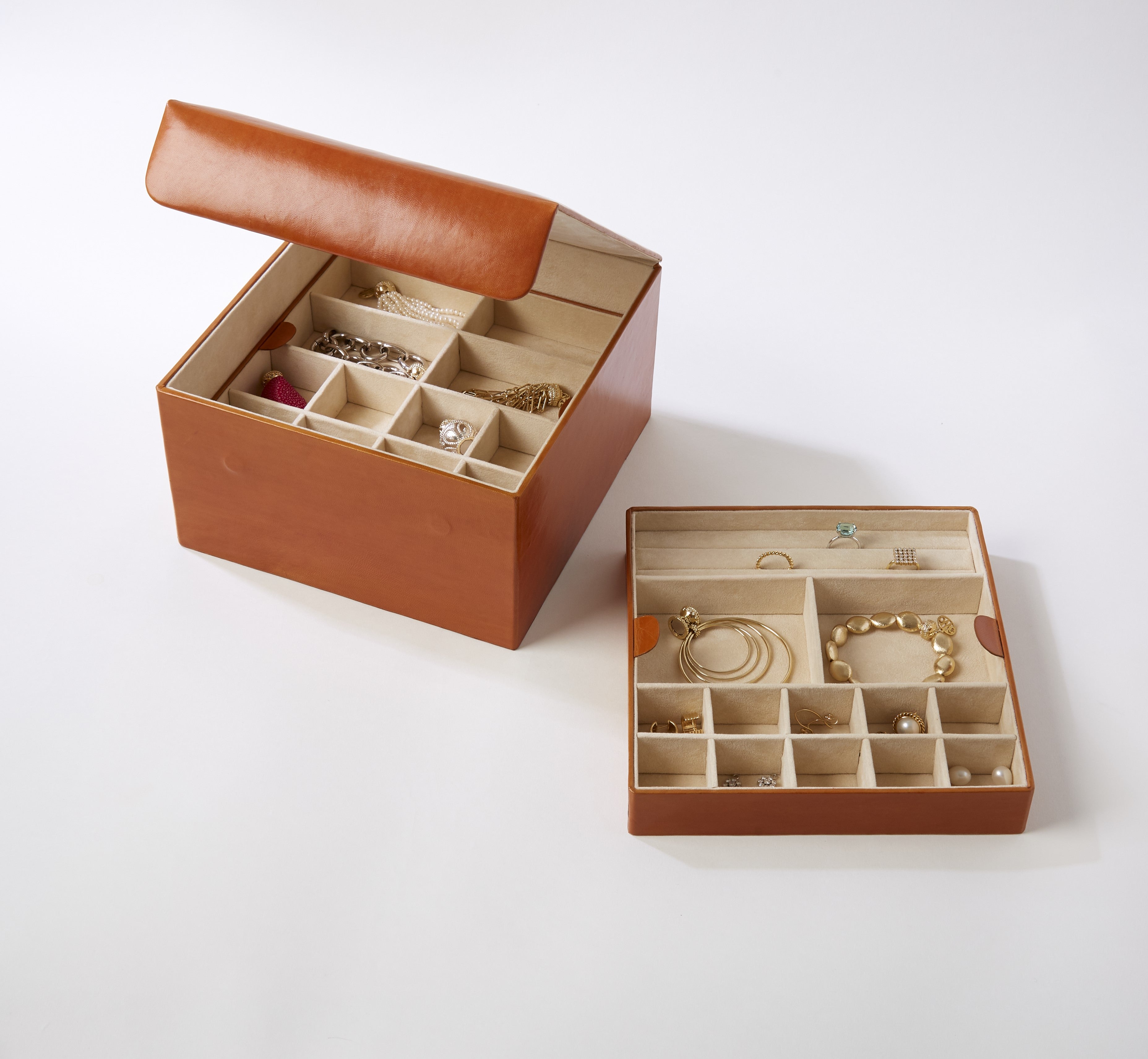 Tan Leather Jewelry Box