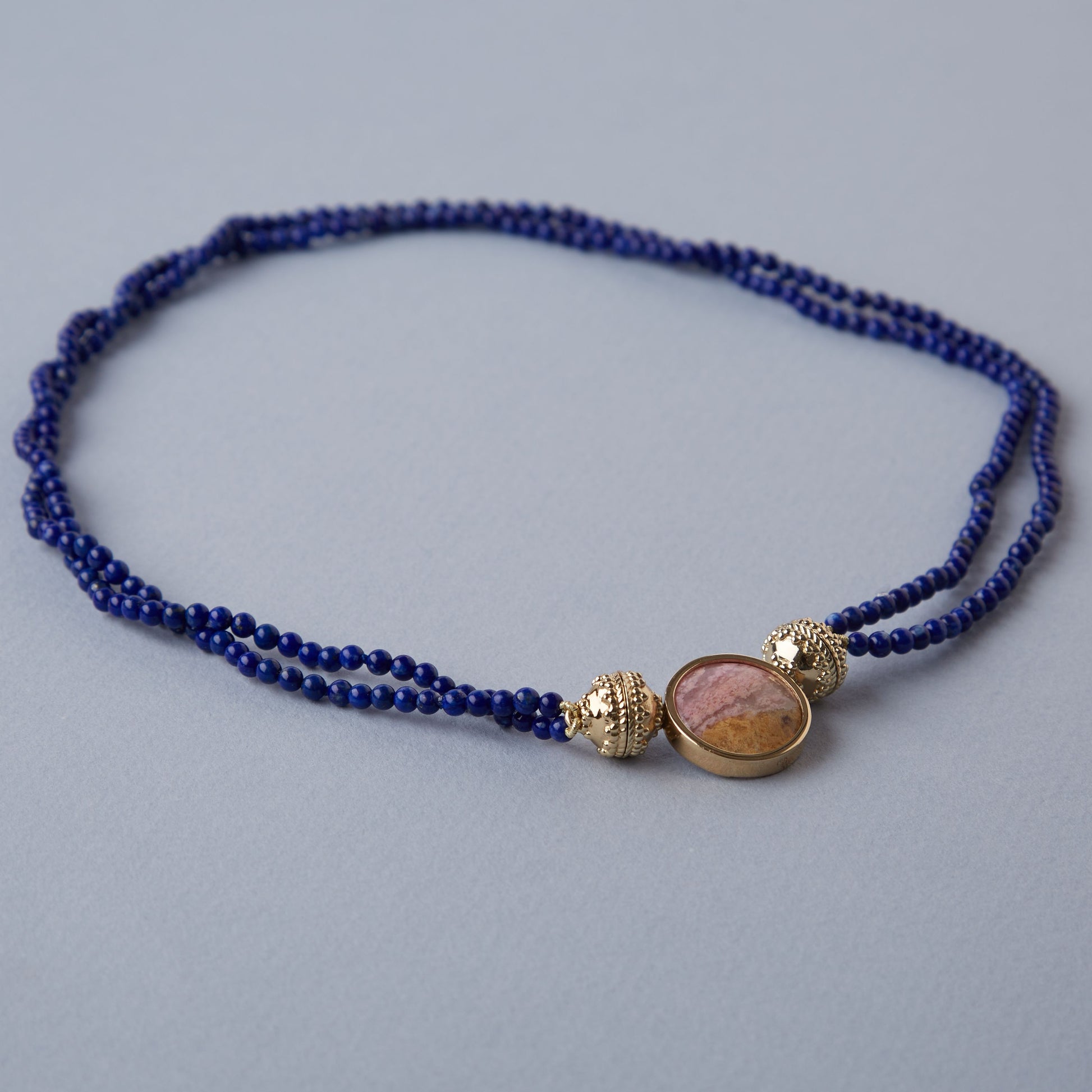 Victoire 3mm Lapis Double-Strand Mini Necklace