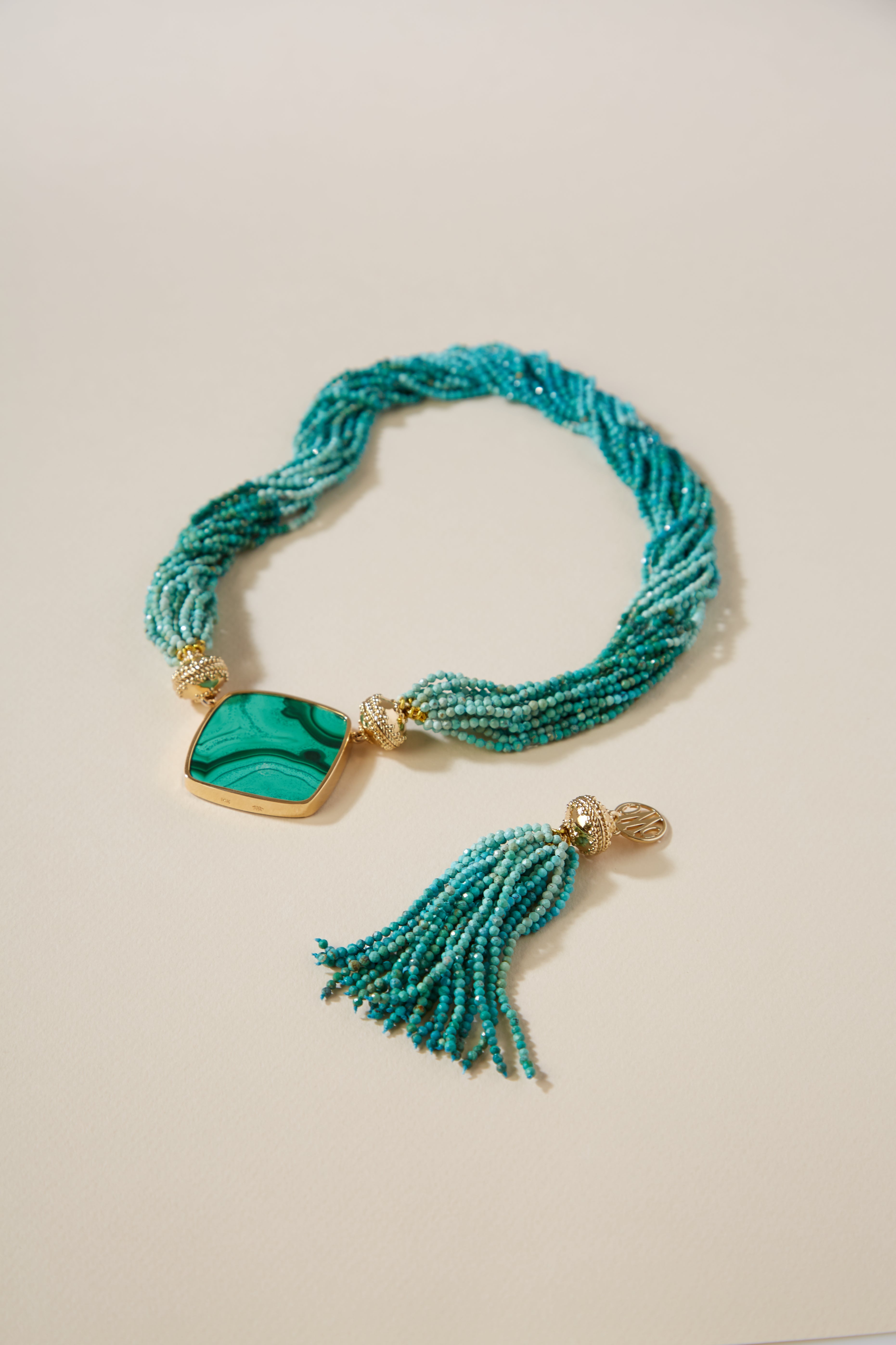 Small Michel Ombre Turquoise Tassel