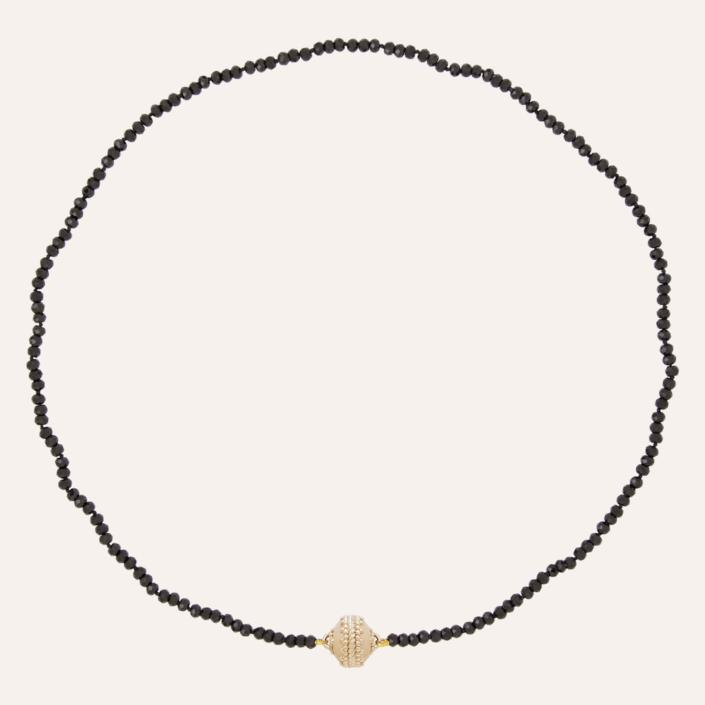Michel 3mm Black Spinel Mini Necklace