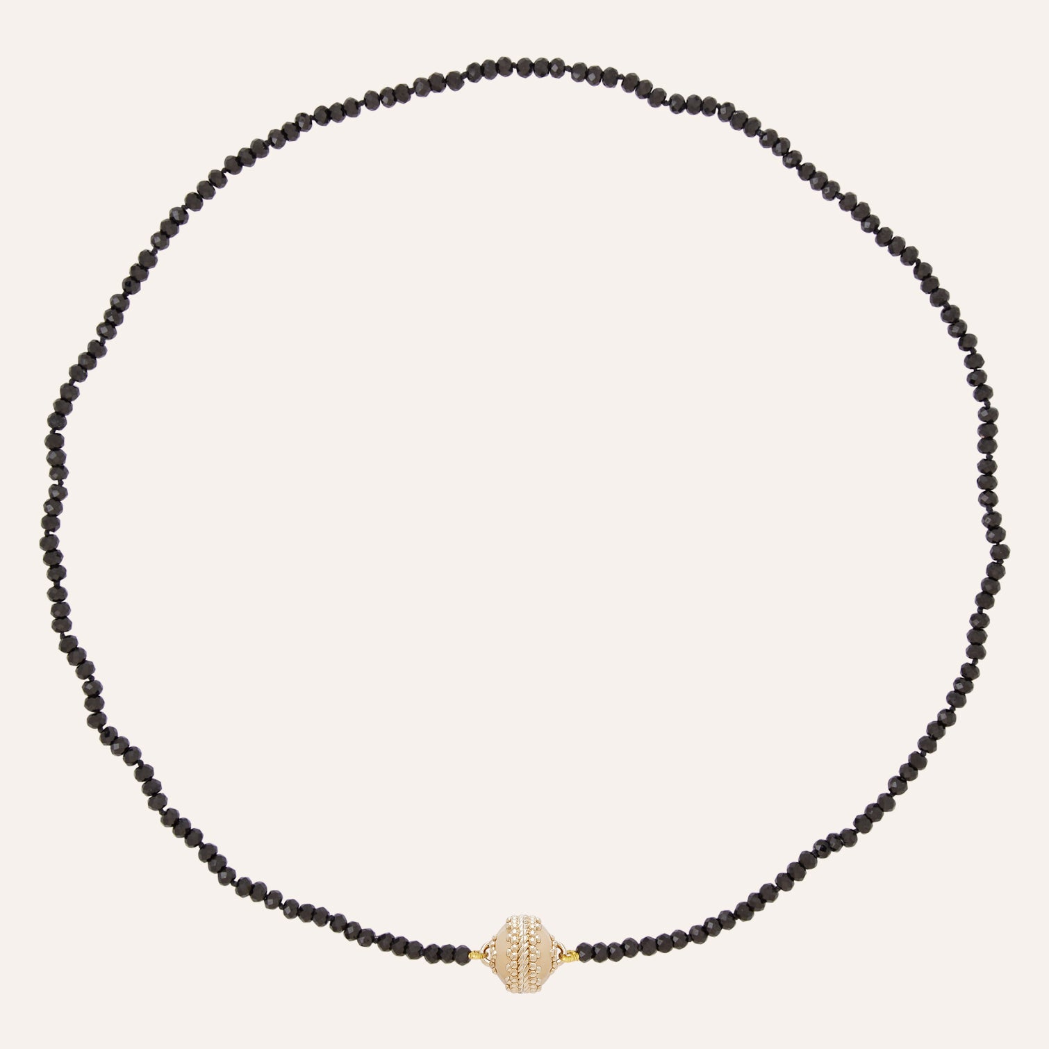 Michel 3mm Black Spinel Mini Necklace