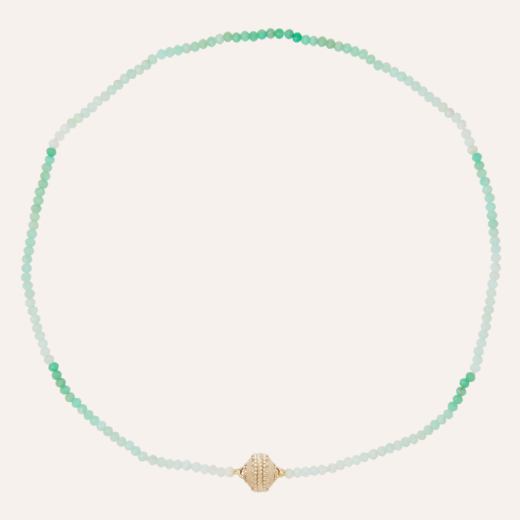Chrysoprase Green Ombre Mini Necklace