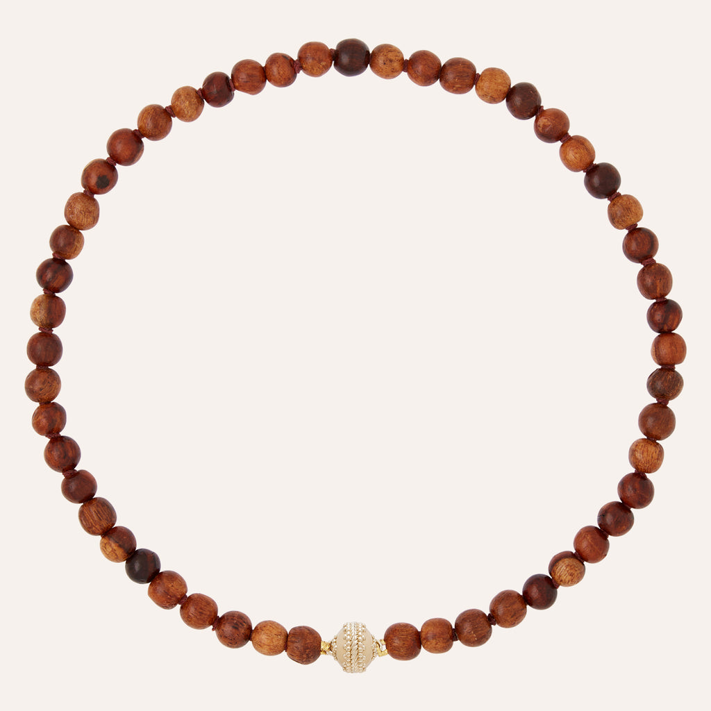 Victoire 8mm Teakwood Mini Necklace