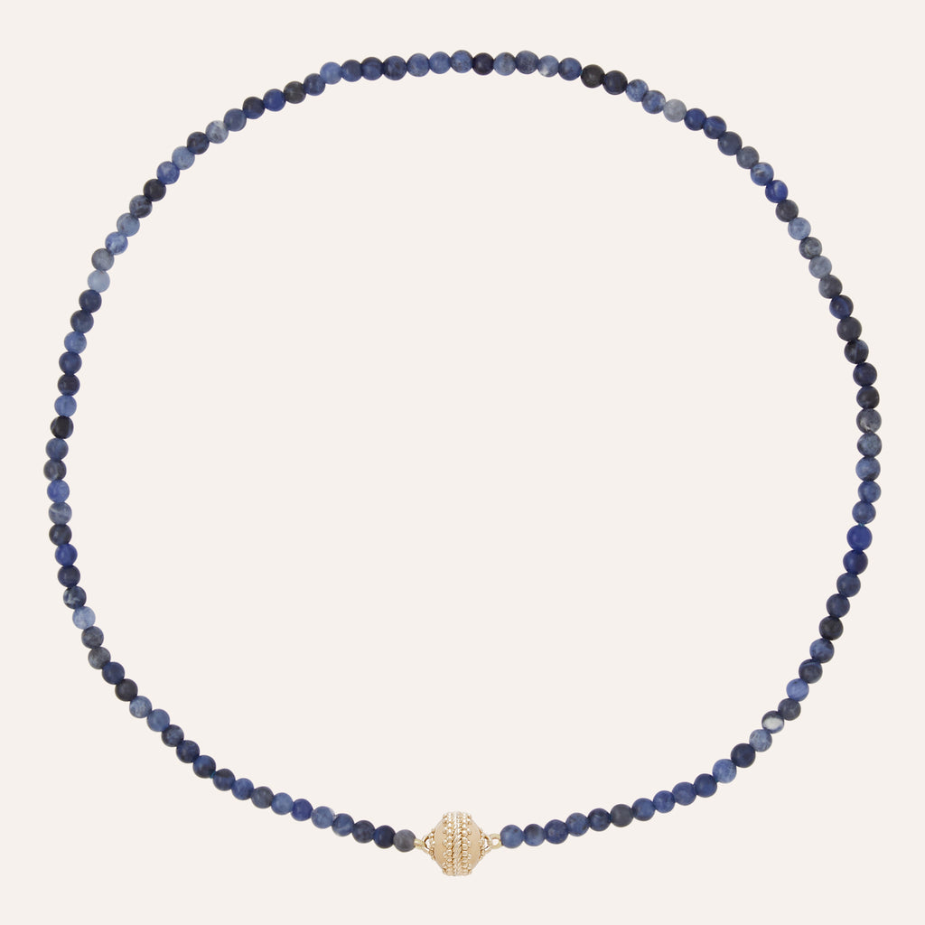 Victoire 4mm Sodalite Mini Necklace