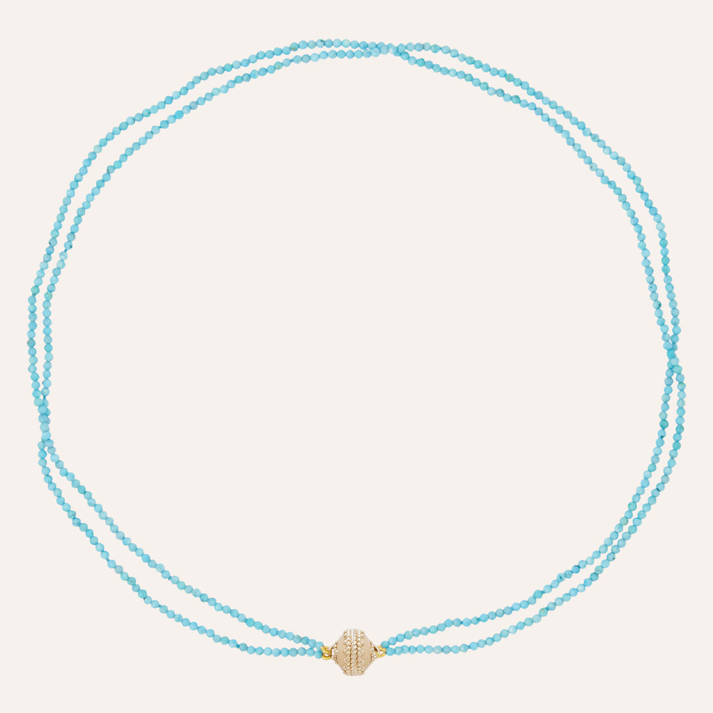 Michel 2.5mm Turquoise Mini Double-Strand Necklace