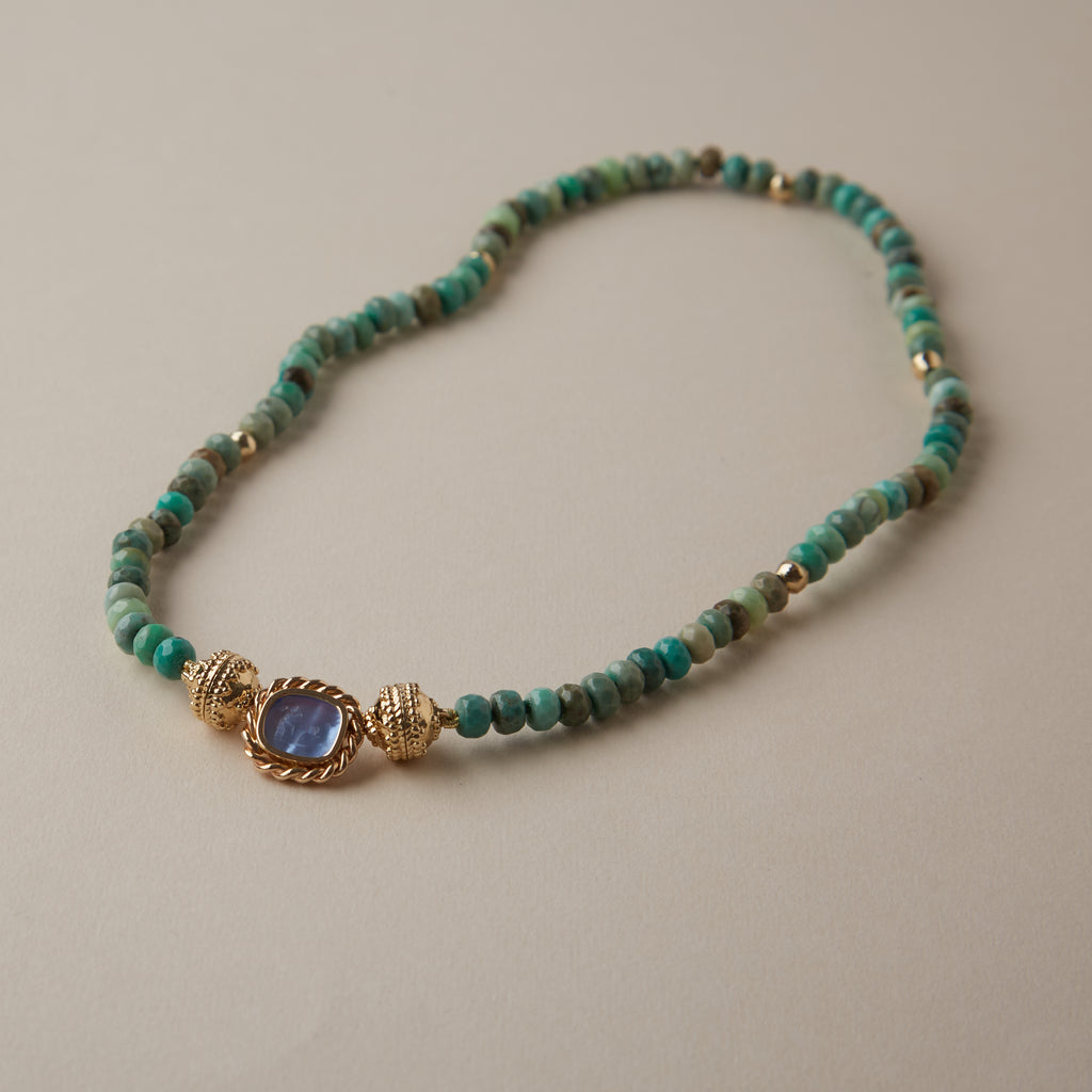 Peppercorn Chrysoprase Mini Necklace