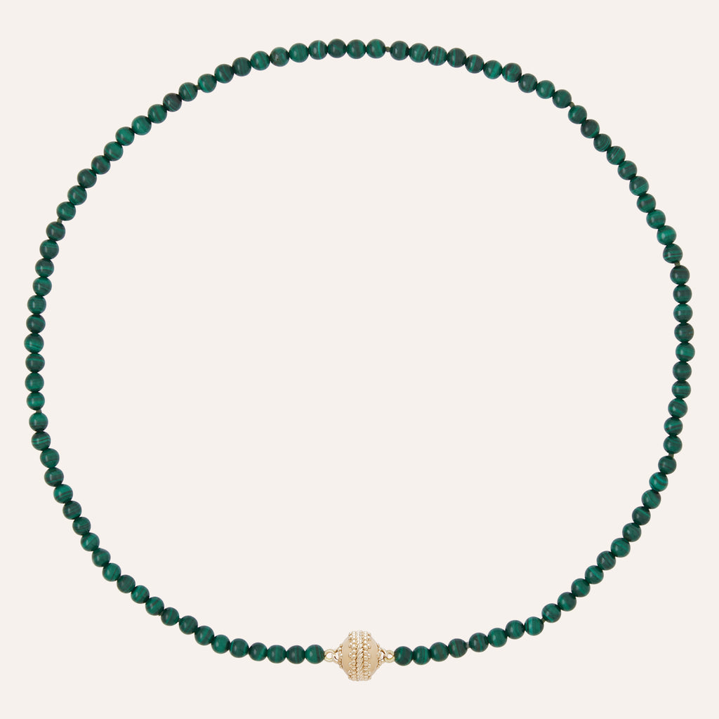 Victoire 4mm Malachite Mini Necklace
