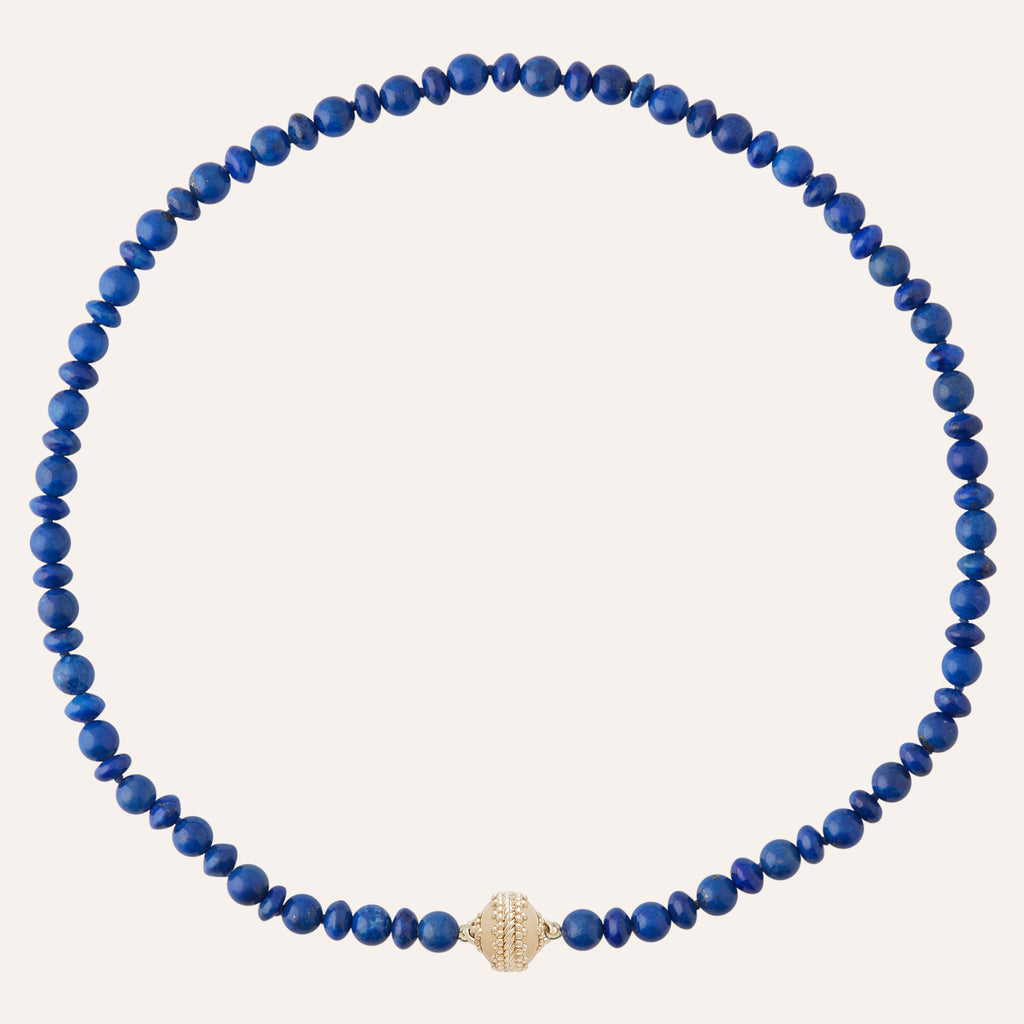Victoire Lapis 6mm Mini Necklace