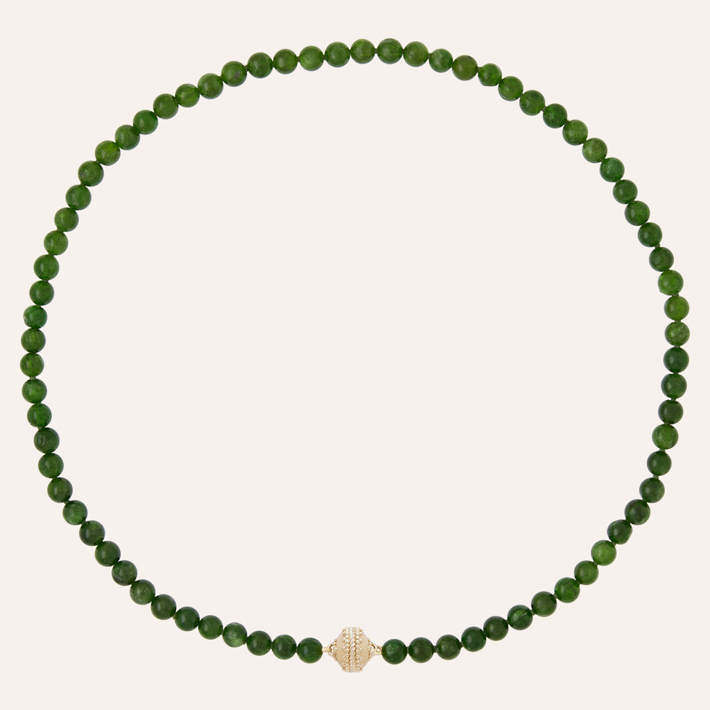 Victoire 5mm Chrome Diopside Mini Necklace
