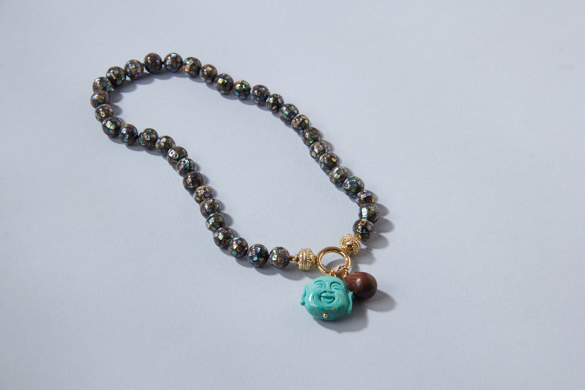 Victoire 12mm Grey Mosaic Mini Necklace