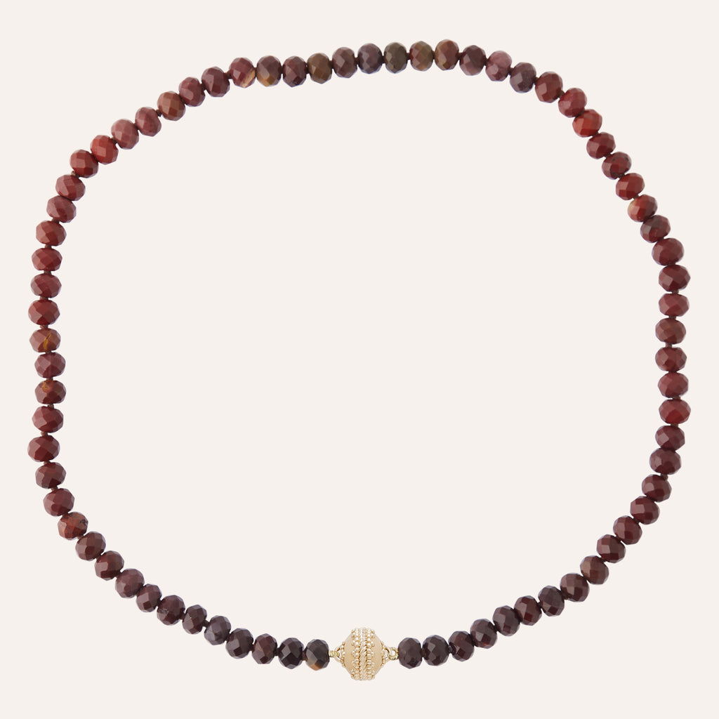 Rust Mookaite Jasper Mini Necklace