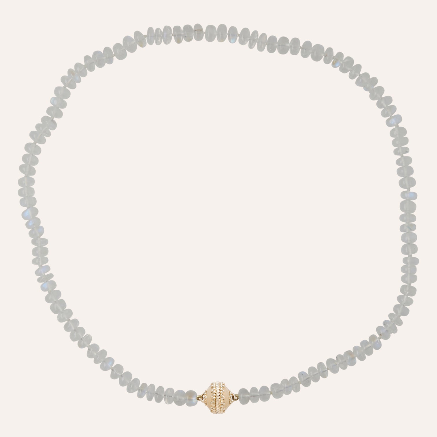 Moonstone Rondelle Mini Neckace