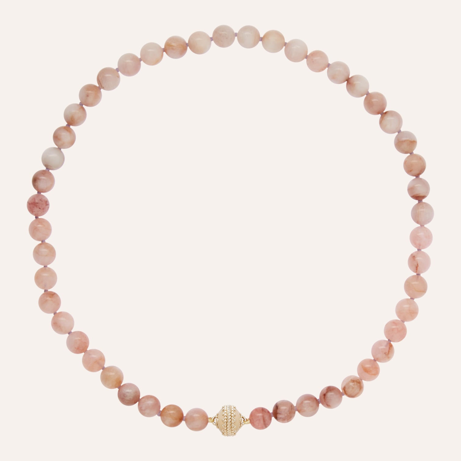 VIctoire 8mm Pink Champagne Kunzite Mini Necklace