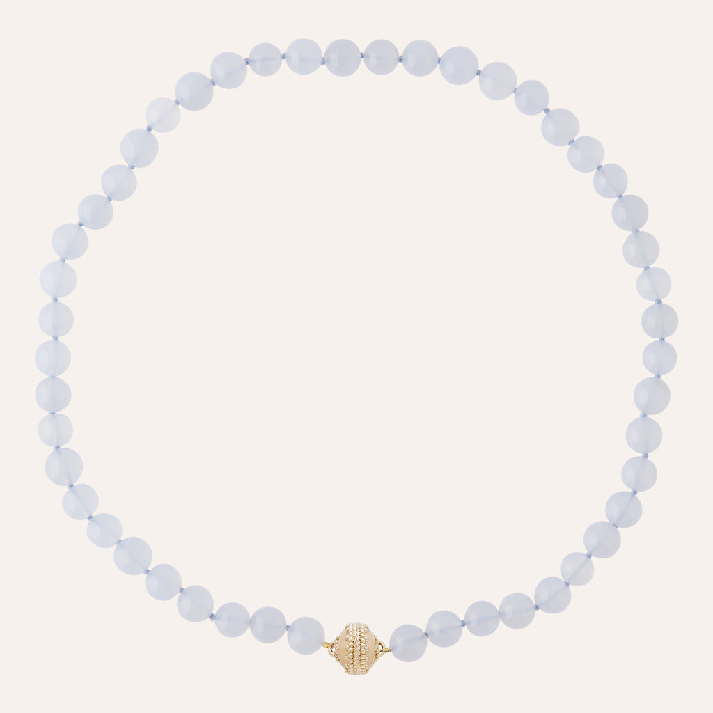 Victoire 8mm Chalcedony Mini Necklace