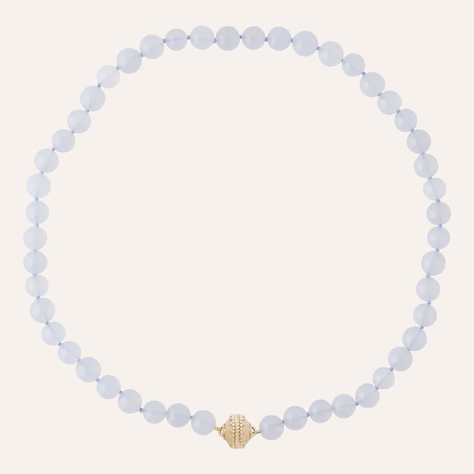 Victoire 8mm Chalcedony Mini Necklace