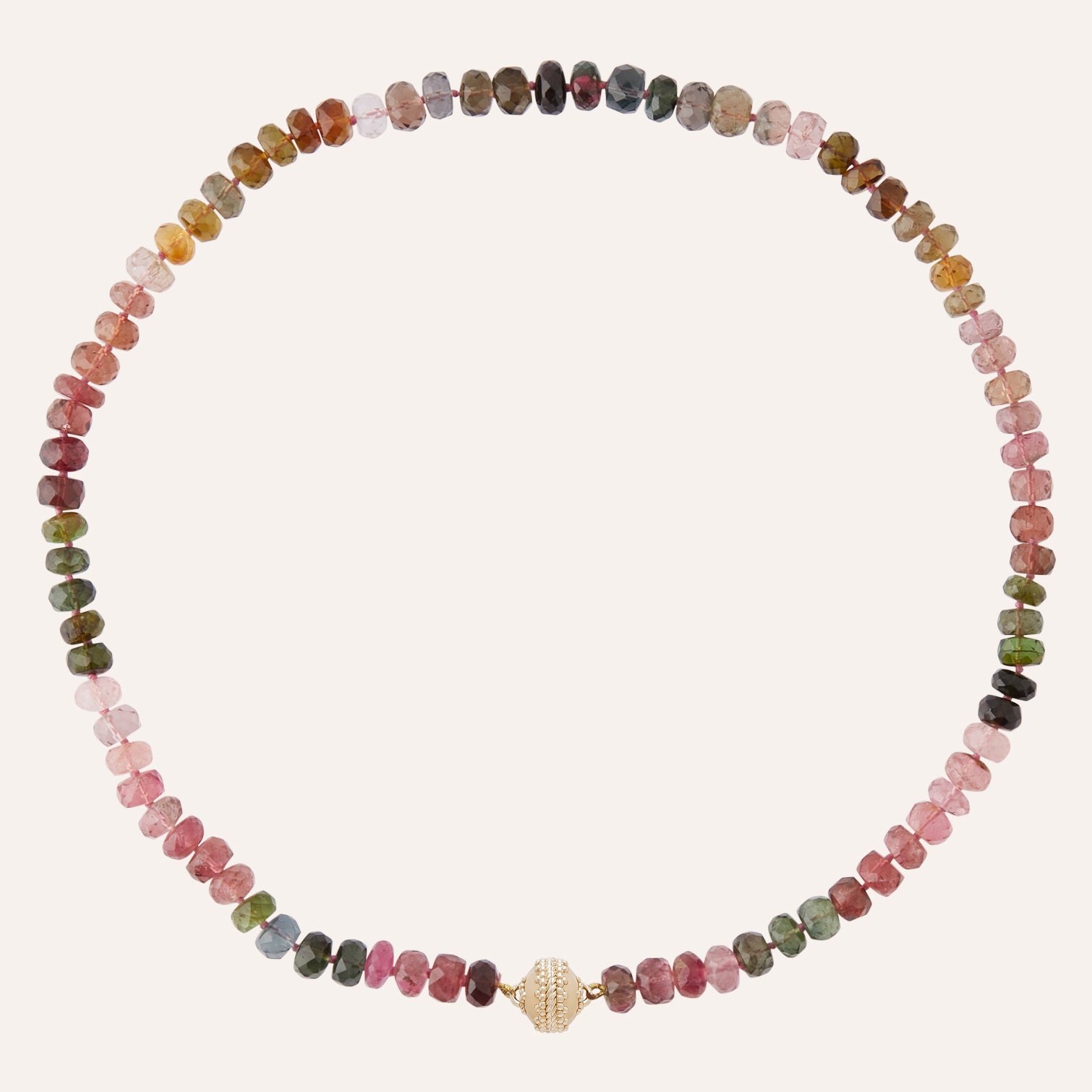 Tourmaline Multicolor Rondelle Mini Necklace