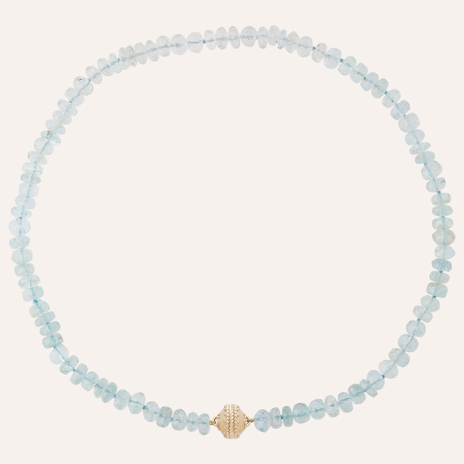 Faceted Light Blue Aquamarince Mini Necklace