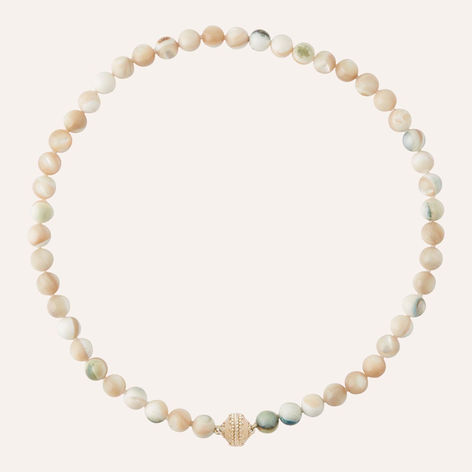 Victoire Green Shell Turban 8mm Mini Necklace