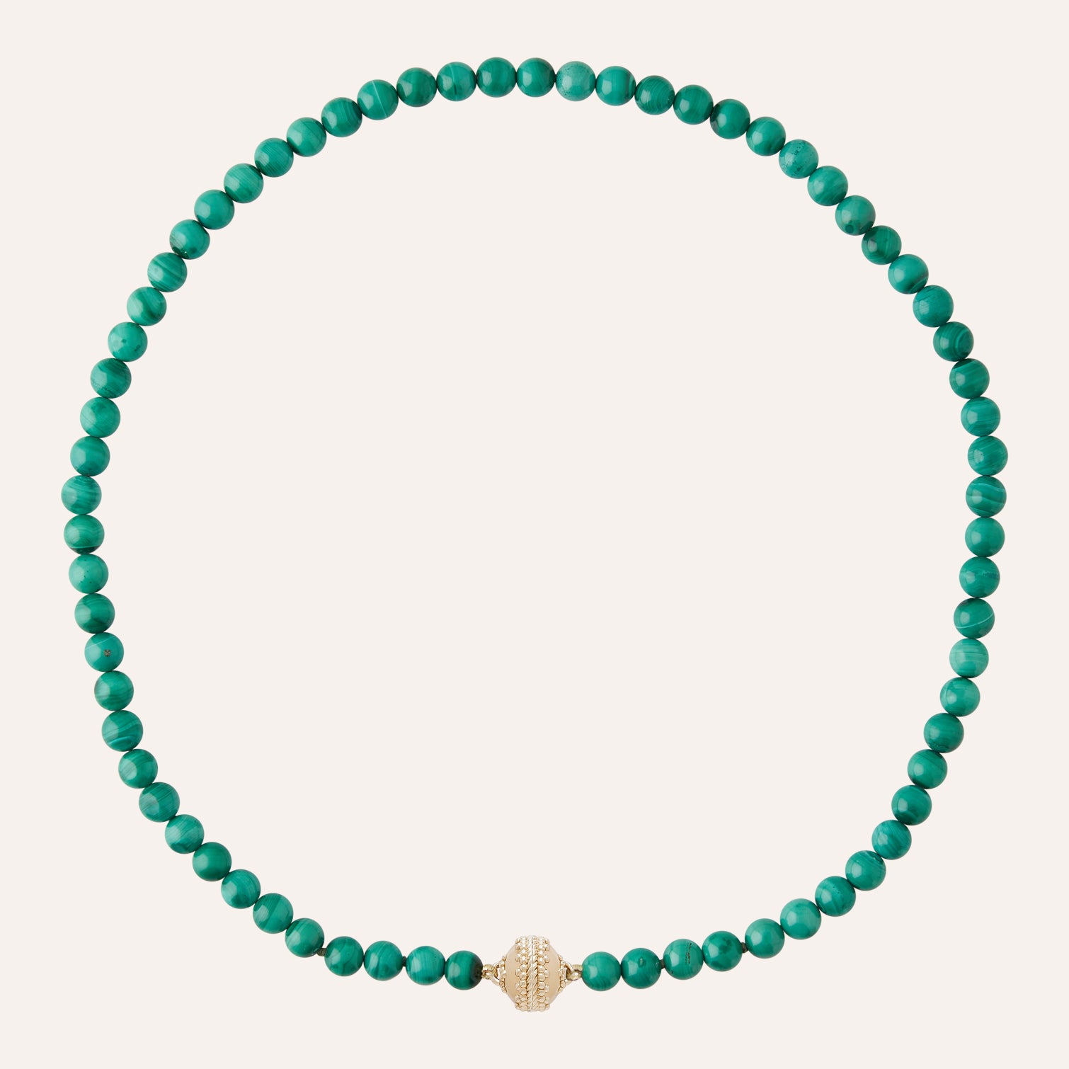 Victoire 6mm Green Malachite Mini Necklace