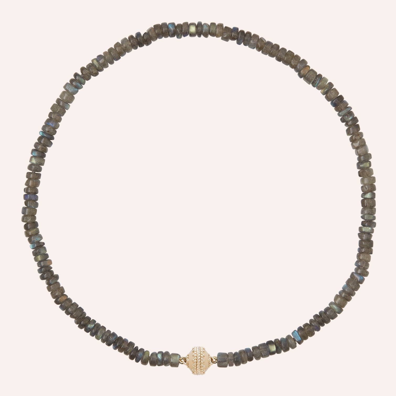 Labradorite Rondelle Mini Necklace