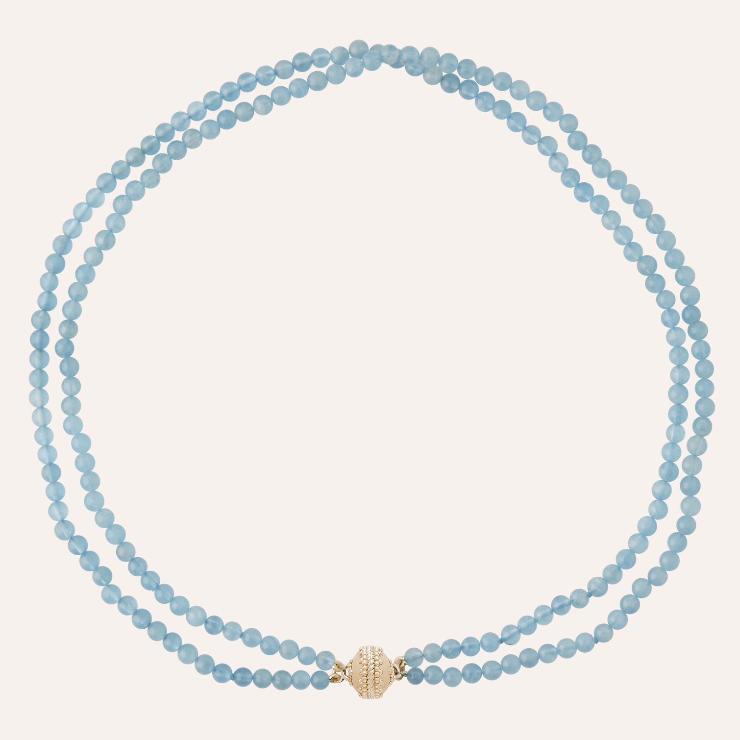 Mini Victoire Aquamarine 4mm Double Strand Necklace