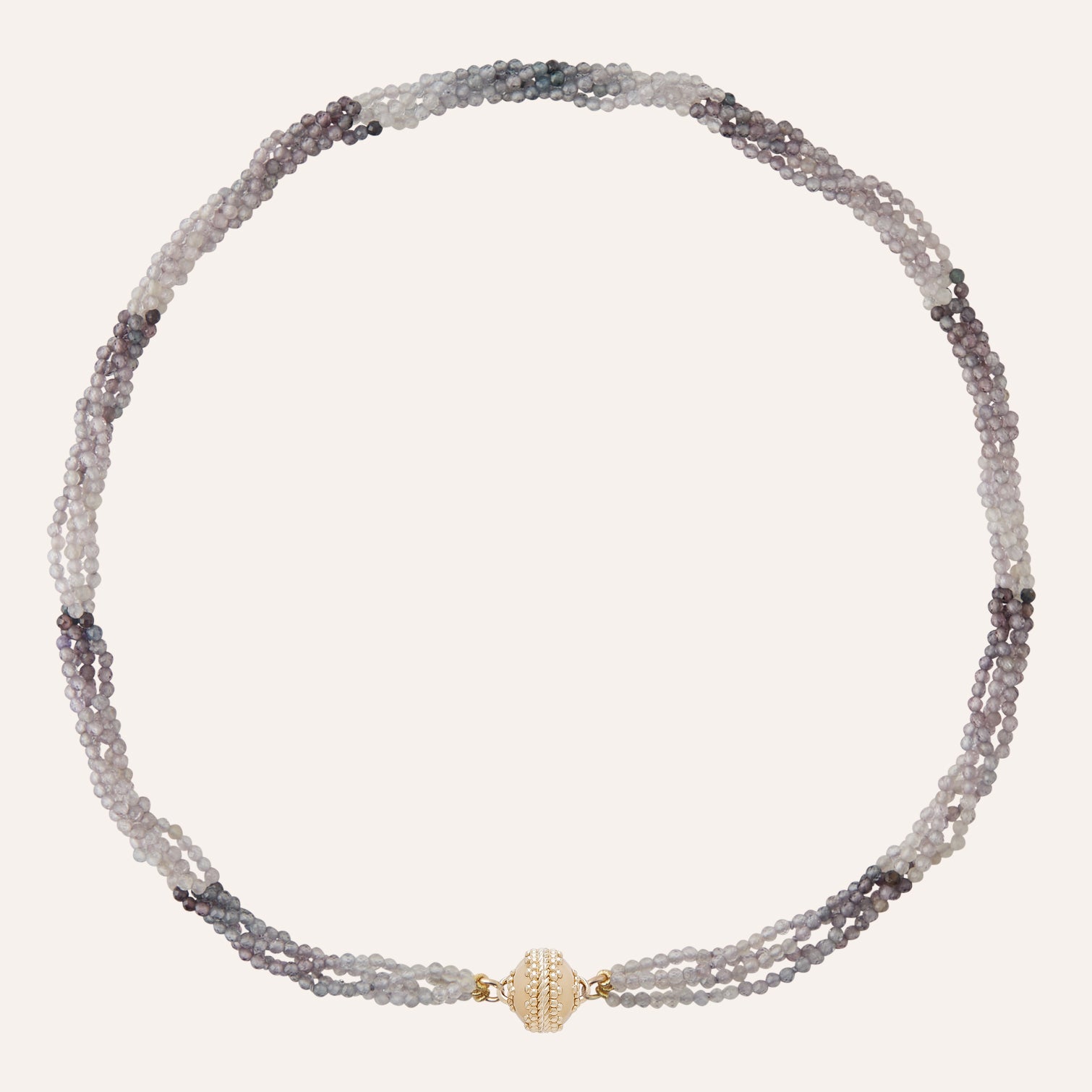 Michel 2mm Ombre Blue Spinel Multi Strand Mini Necklace