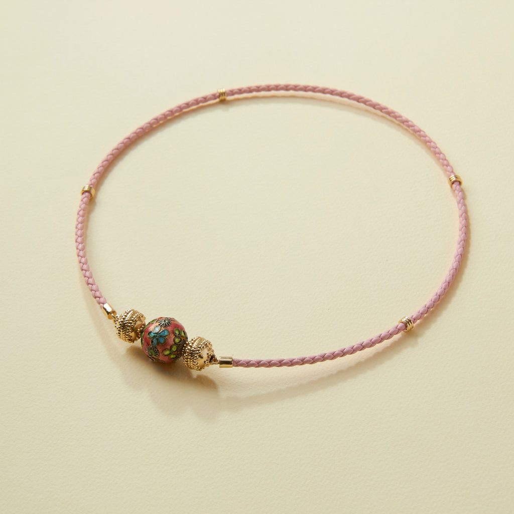 Pink Enamel Cloisonné Mini Centerpiece