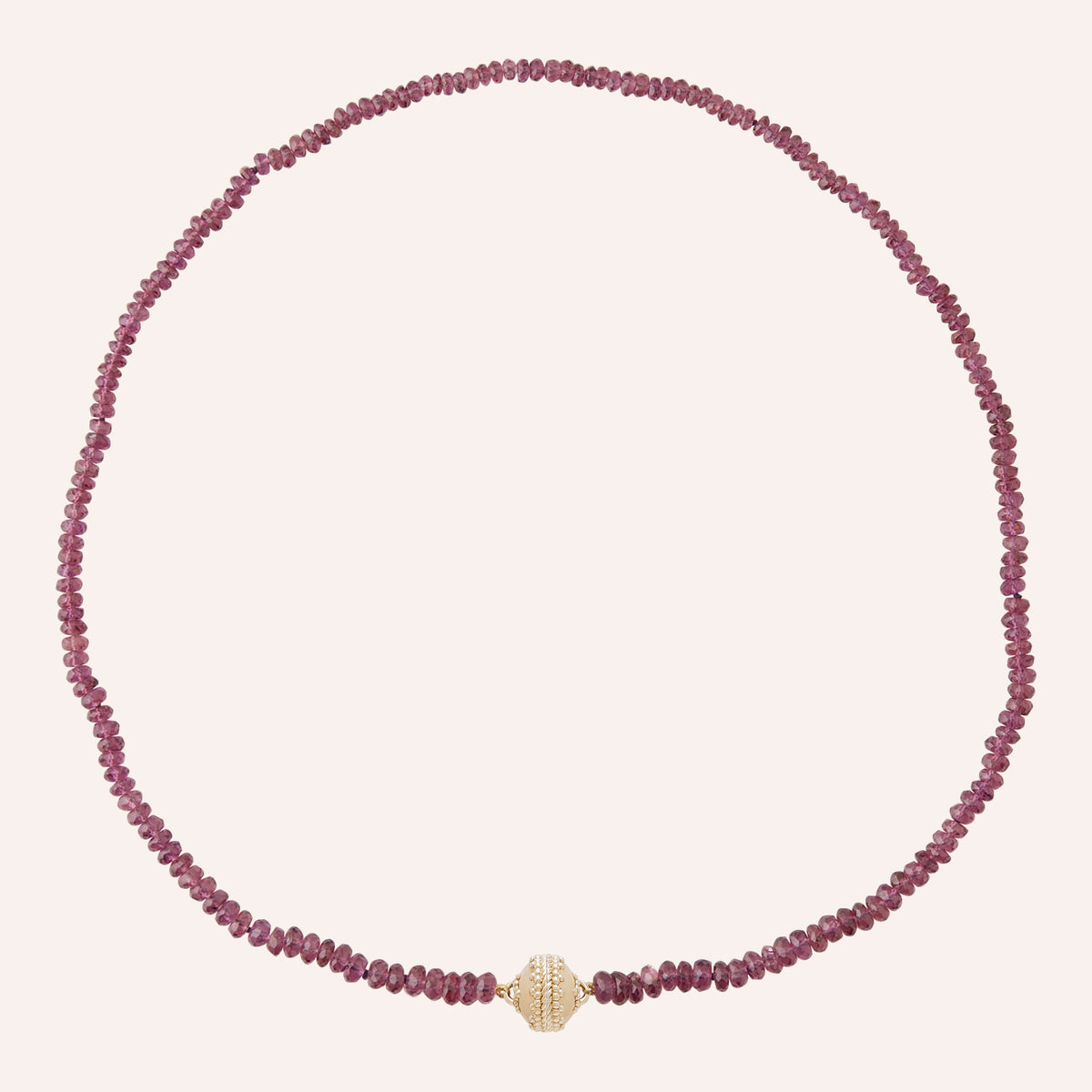 Purple Umbalite Faceted Rondelle Mini Necklace