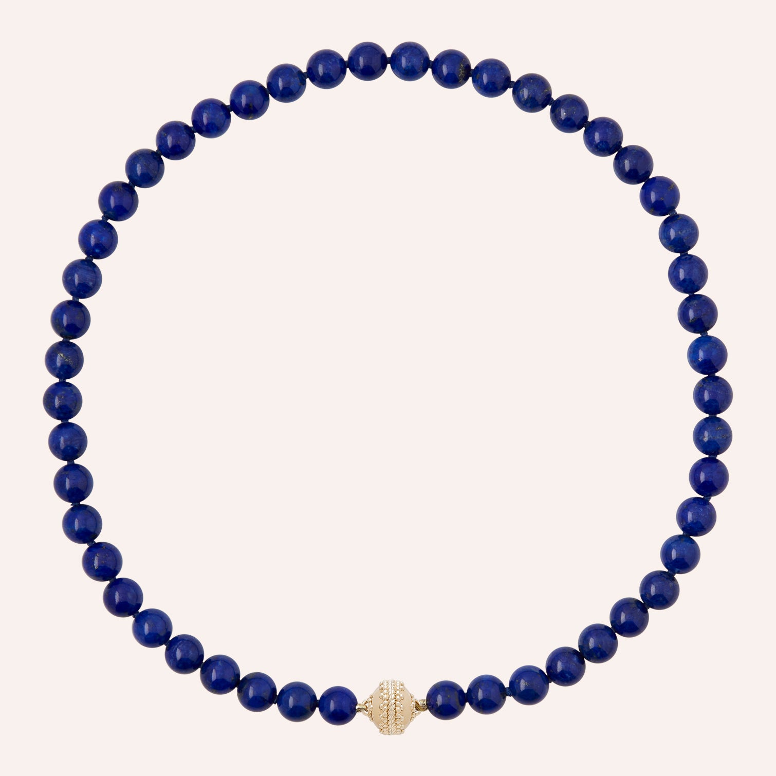 Victoire 8mm Blue Lapis Mini Necklace