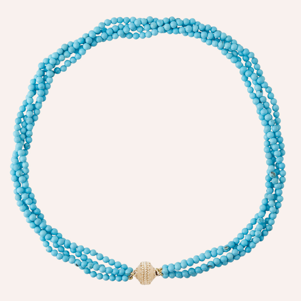 Victoire 3mm Blue Sleeping Beauty Turquoise Mini Necklace
