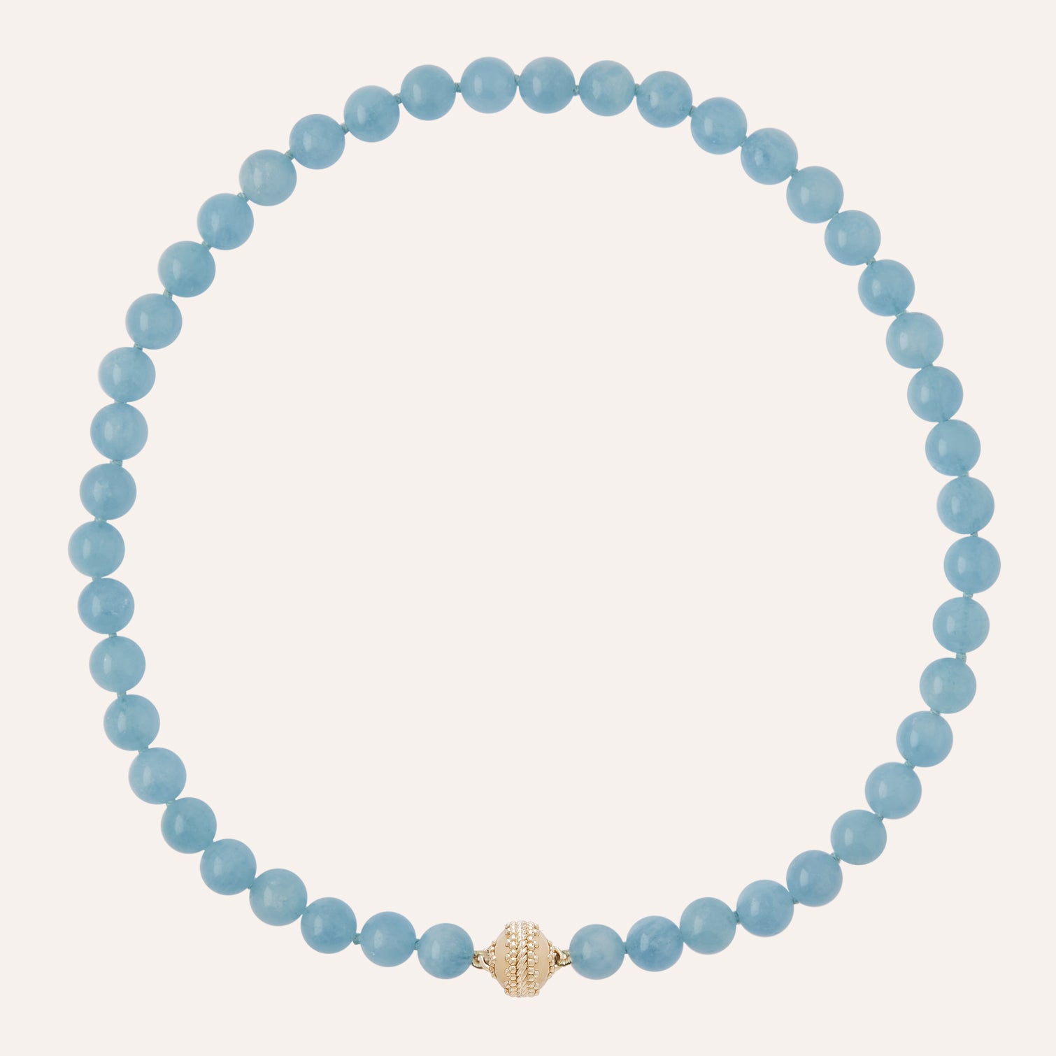 Victoire Aquamarine 8mm Mini Necklace