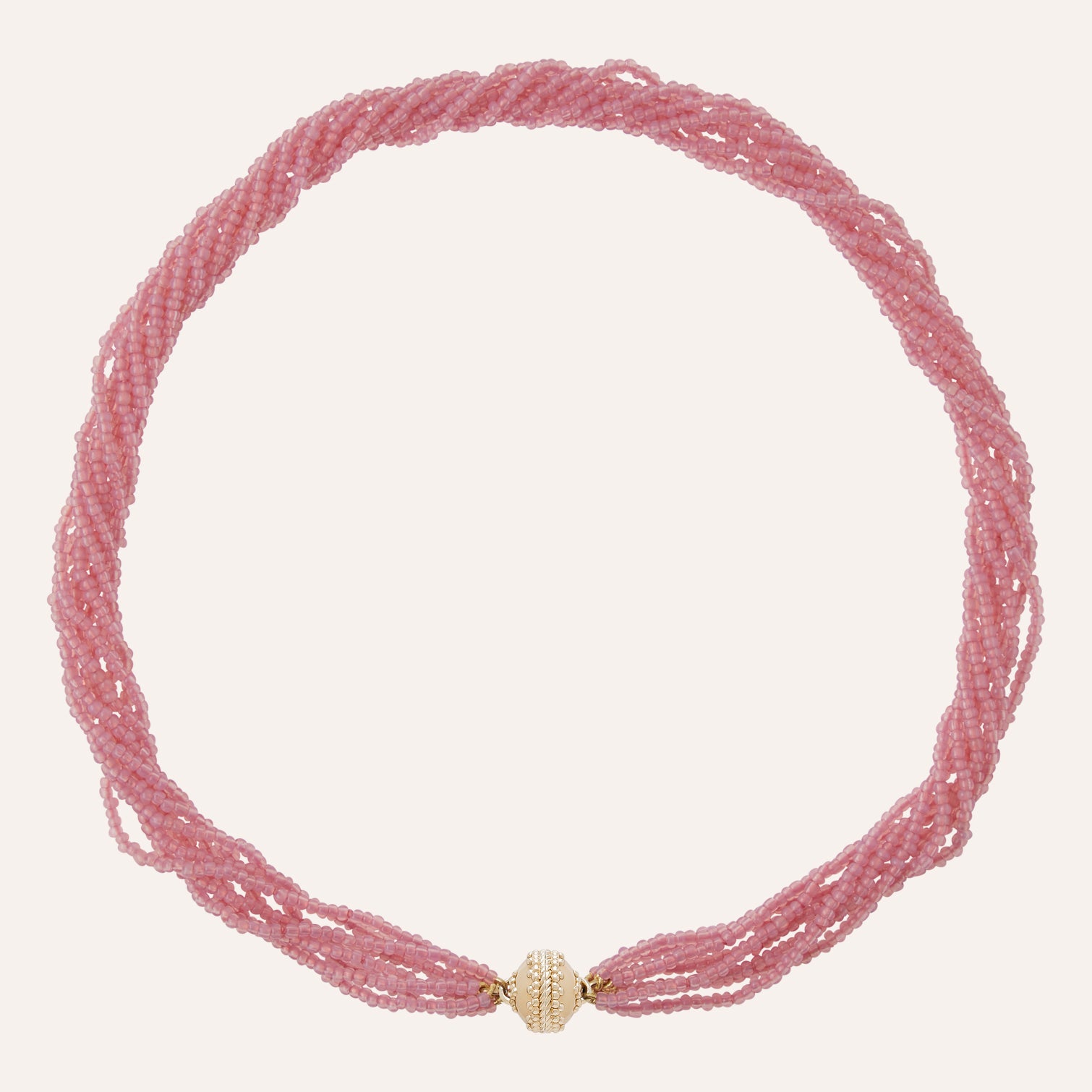 Pink Ivory Coast Glass Multi-Strand Mini Necklace – Clara Williams