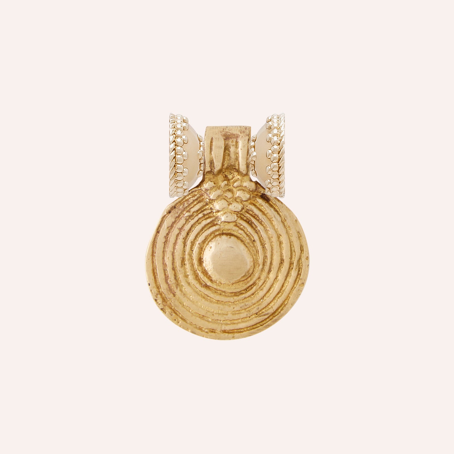 African Brass Round Sprial Mini Centerpiece