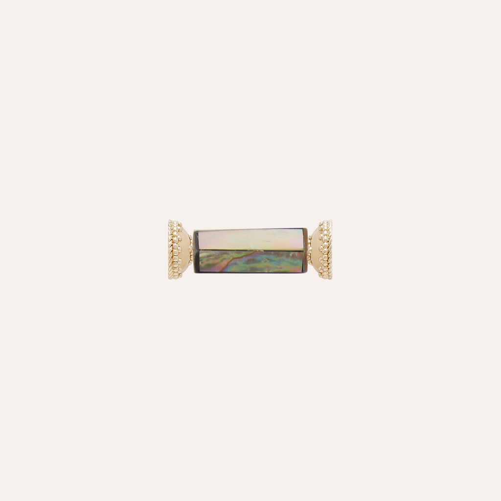 Abalone Shell Mosaic Hexagon Barrel Mini Centerpiece