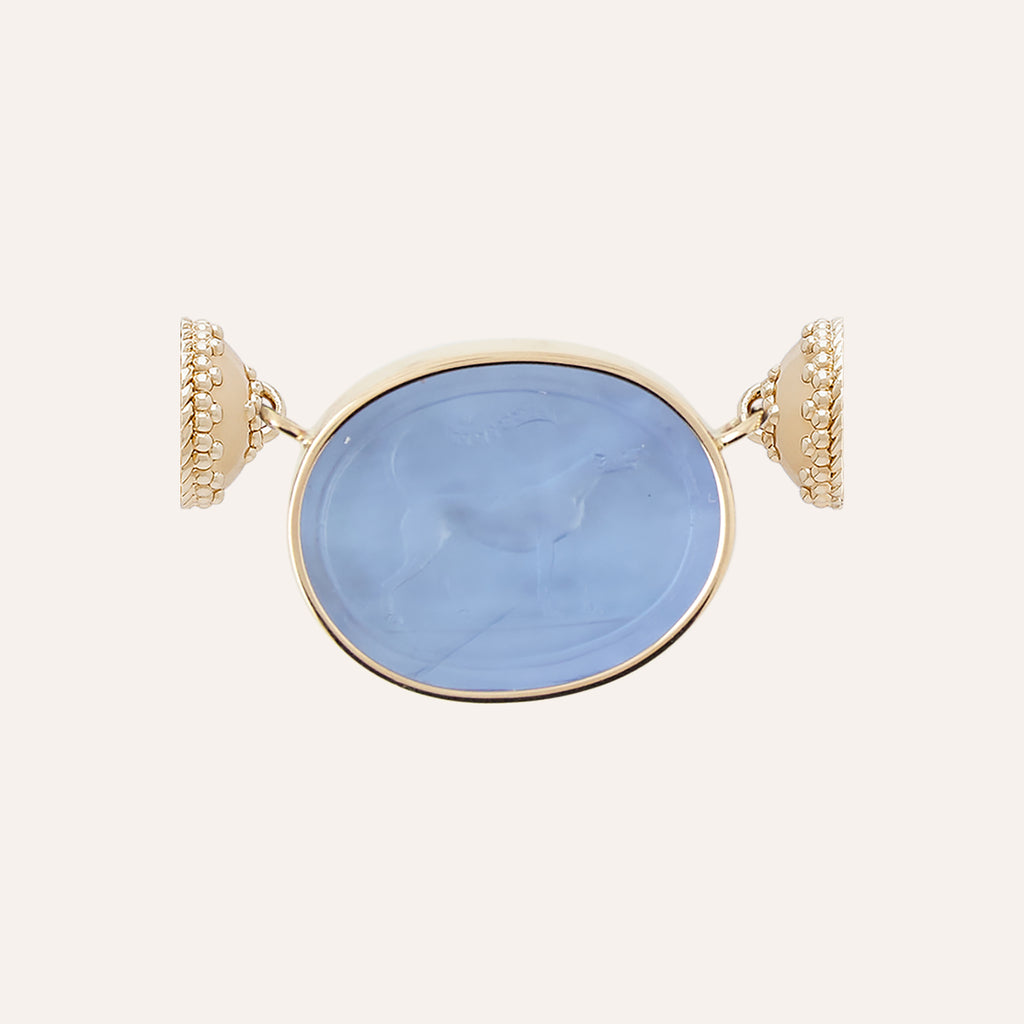 Wolfhound Blue Topaz Chiara Glass Mini Centerpiece