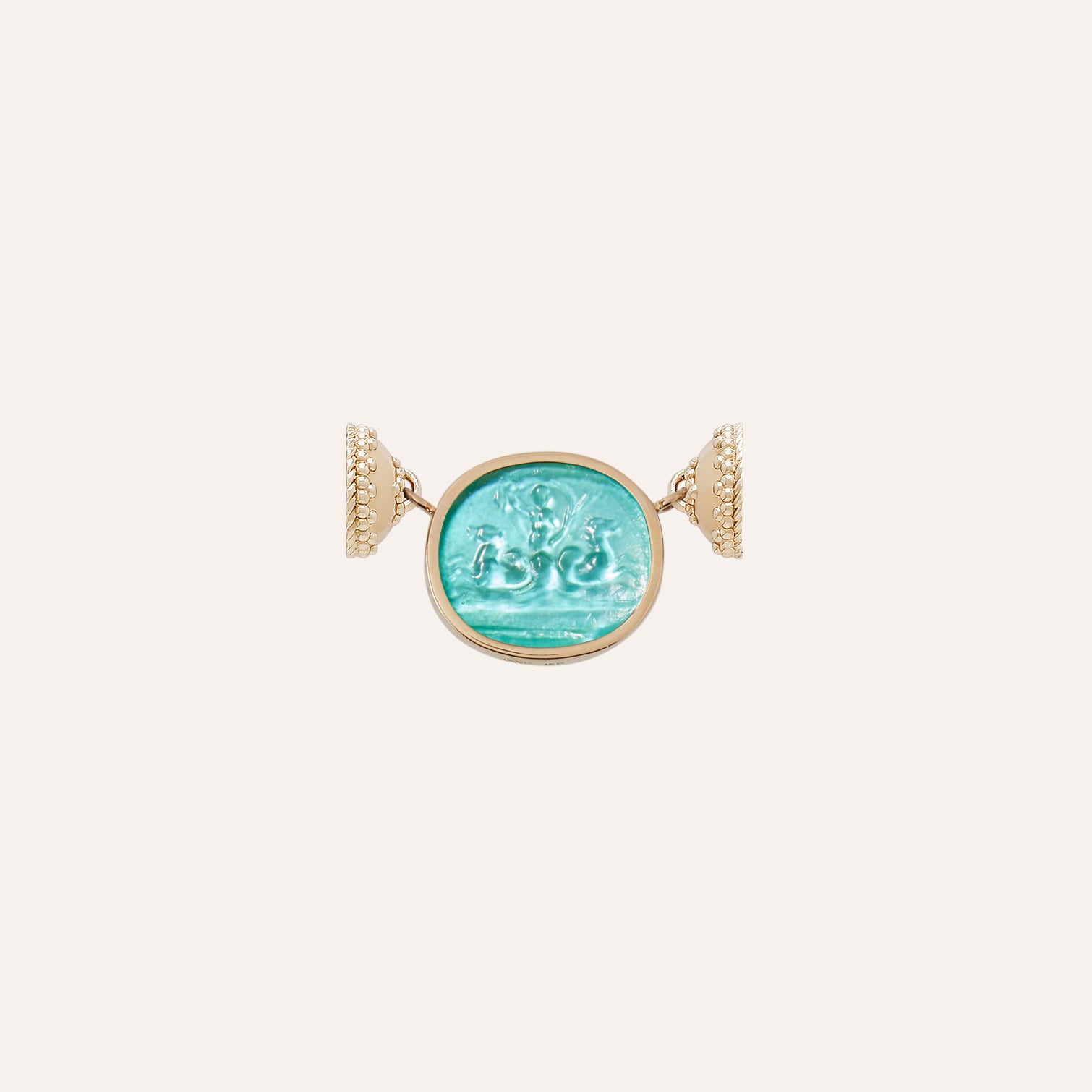 Neptune's Seahorses Paraiba Chiara Glass Mini Centerpiece
