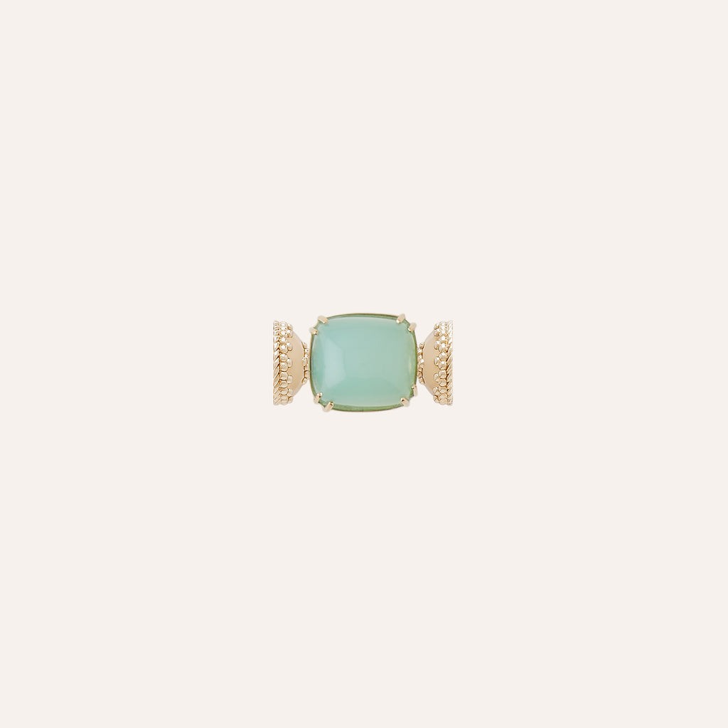 Mini Square Green Calcedony Centerpiece
