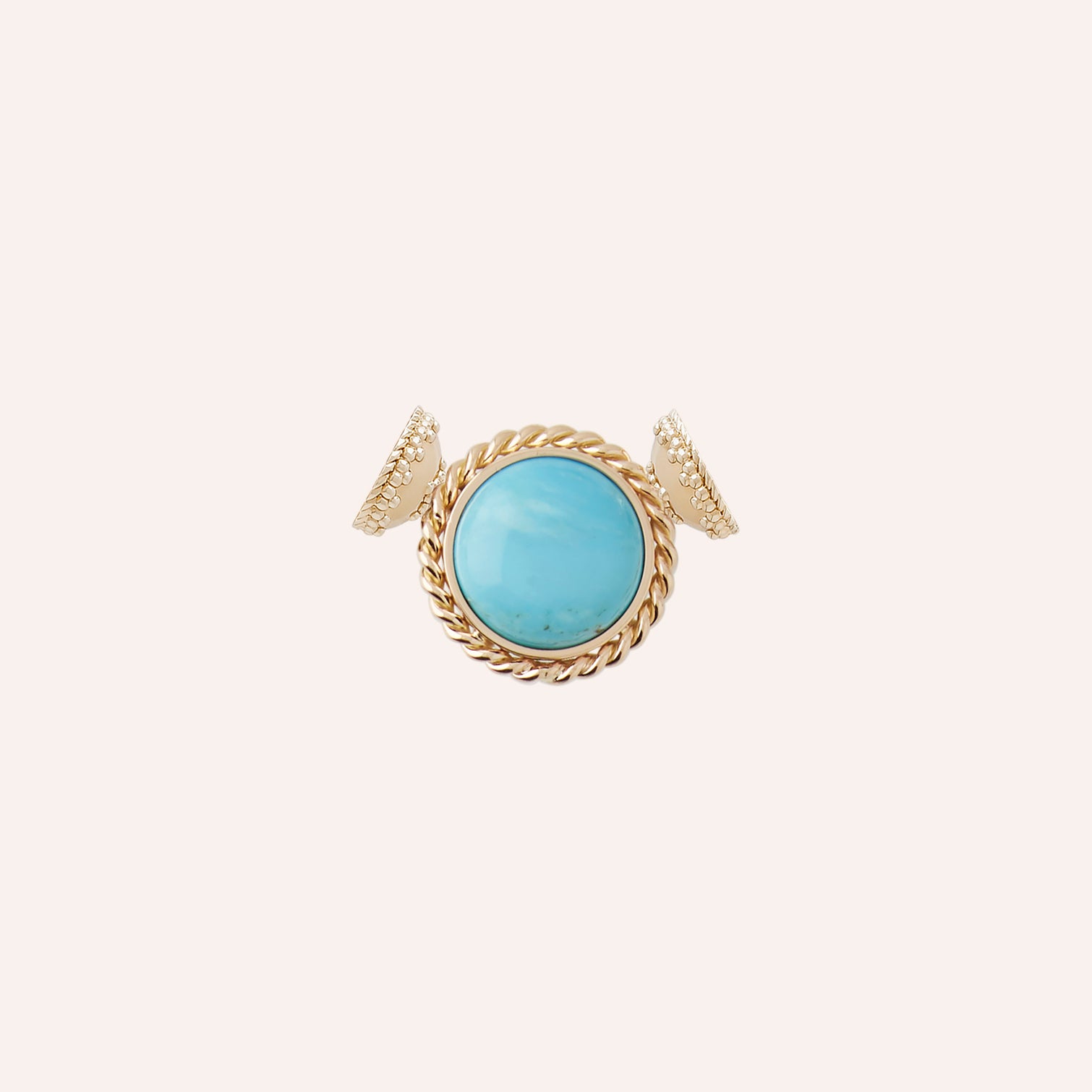 Mini Kingman Turquoise Round Centerpiece