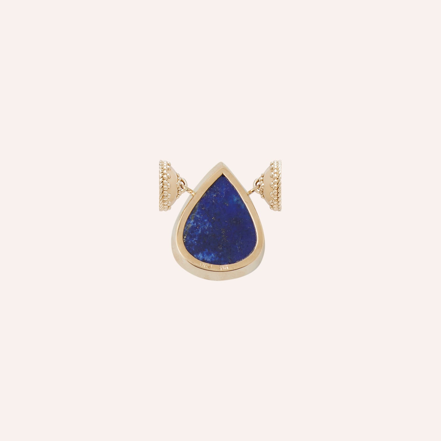 Lapis Backed Rutilated Quartz Teardrop Mini Centerpiece
