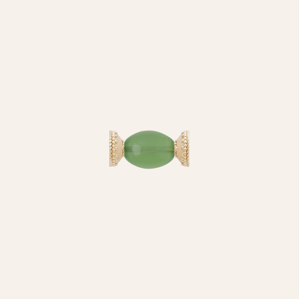 Green Glass Oval Mini Centerpiece