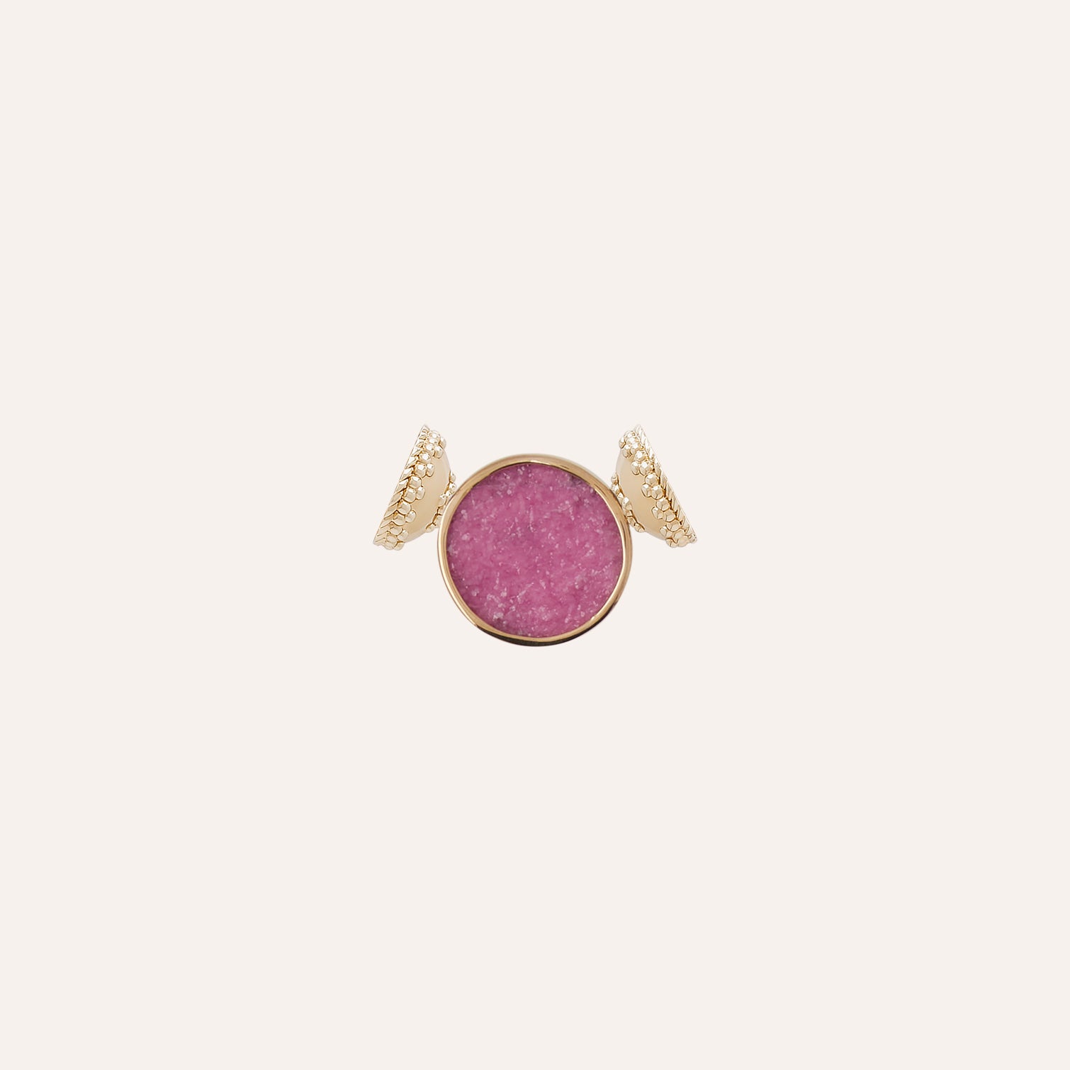 Pink Cobaltian Druzy Round Mini Centerpiece